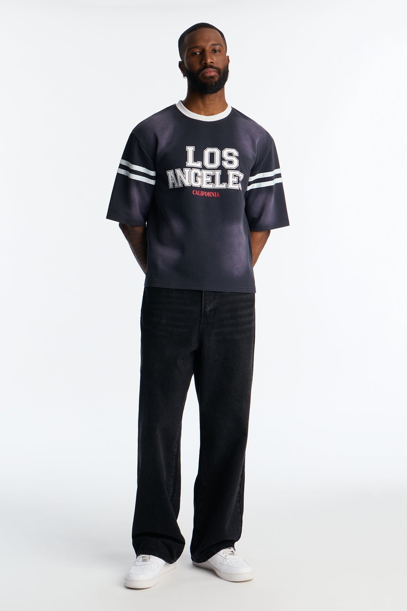 Retro Varsity HDK Tee - Black Wash Fashion Nova