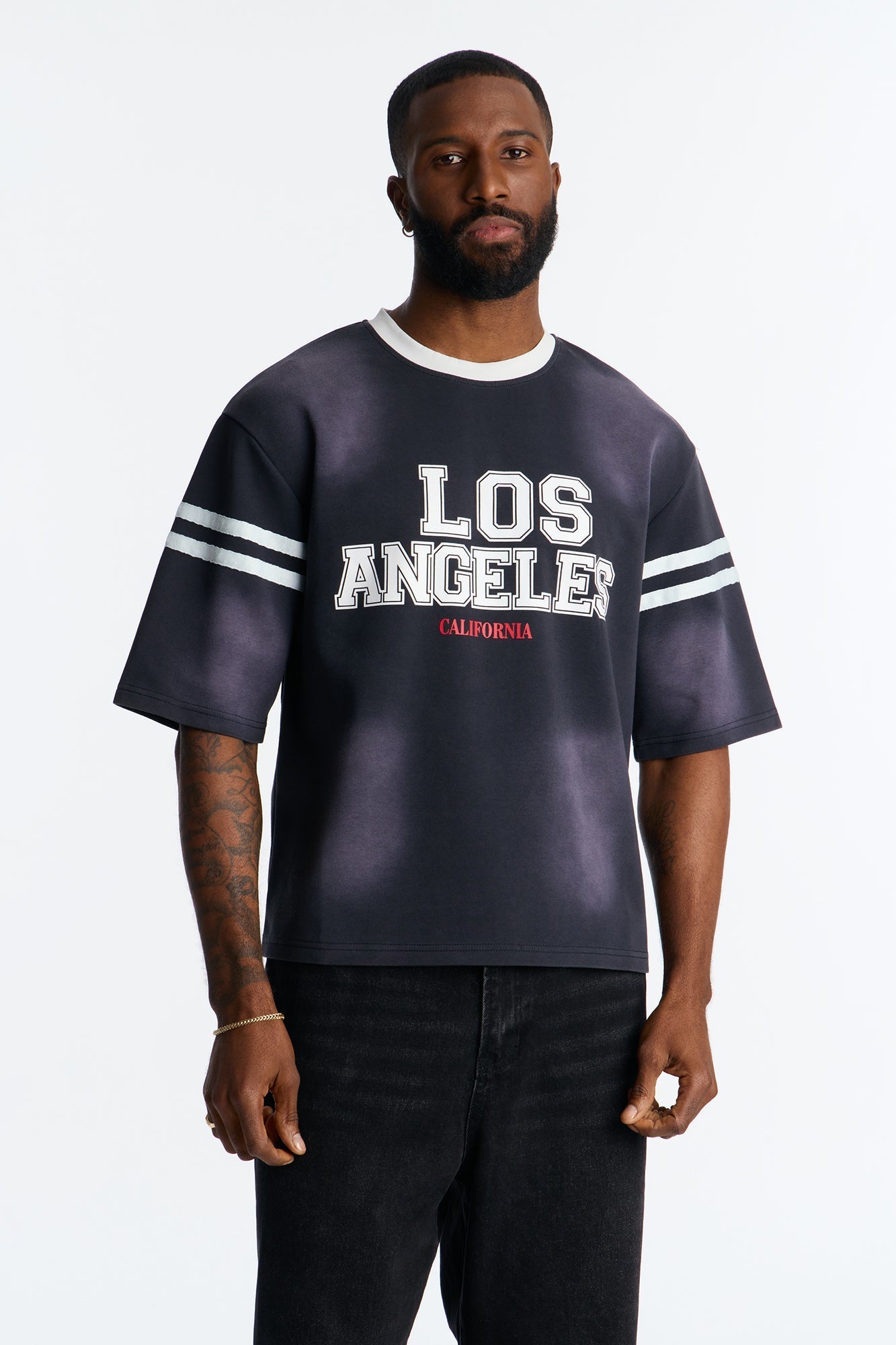 Retro Varsity HDK Tee - Black Wash Fashion Nova