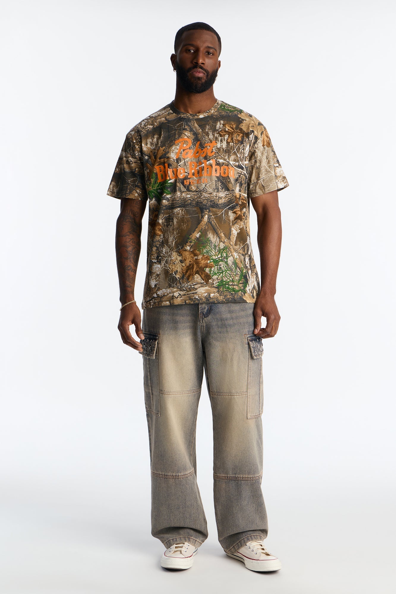 Pabst Blue Ribbon Original Short Sleeve Tee - Camouflage Fashion Nova