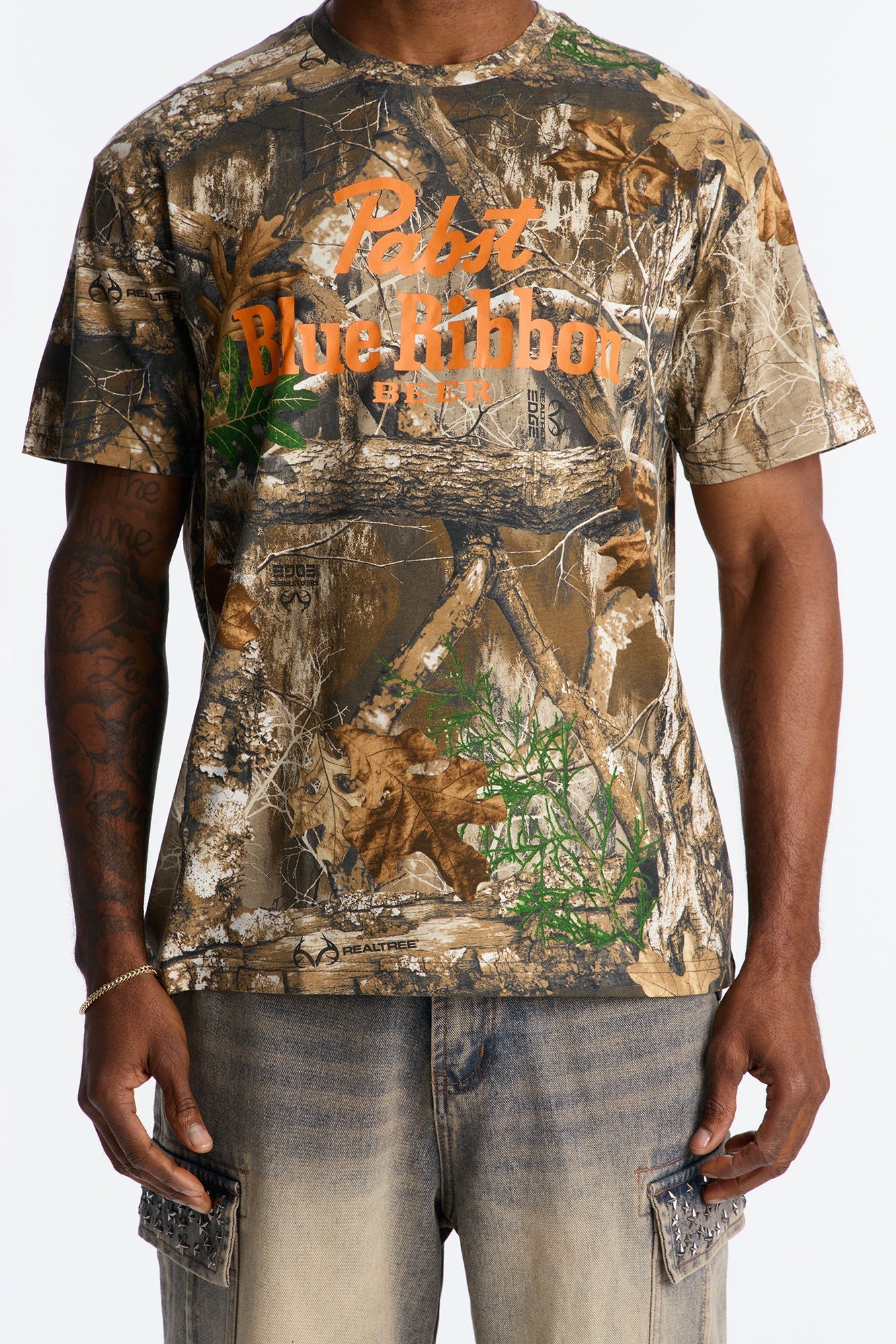 Pabst Blue Ribbon Original Short Sleeve Tee - Camouflage Fashion Nova
