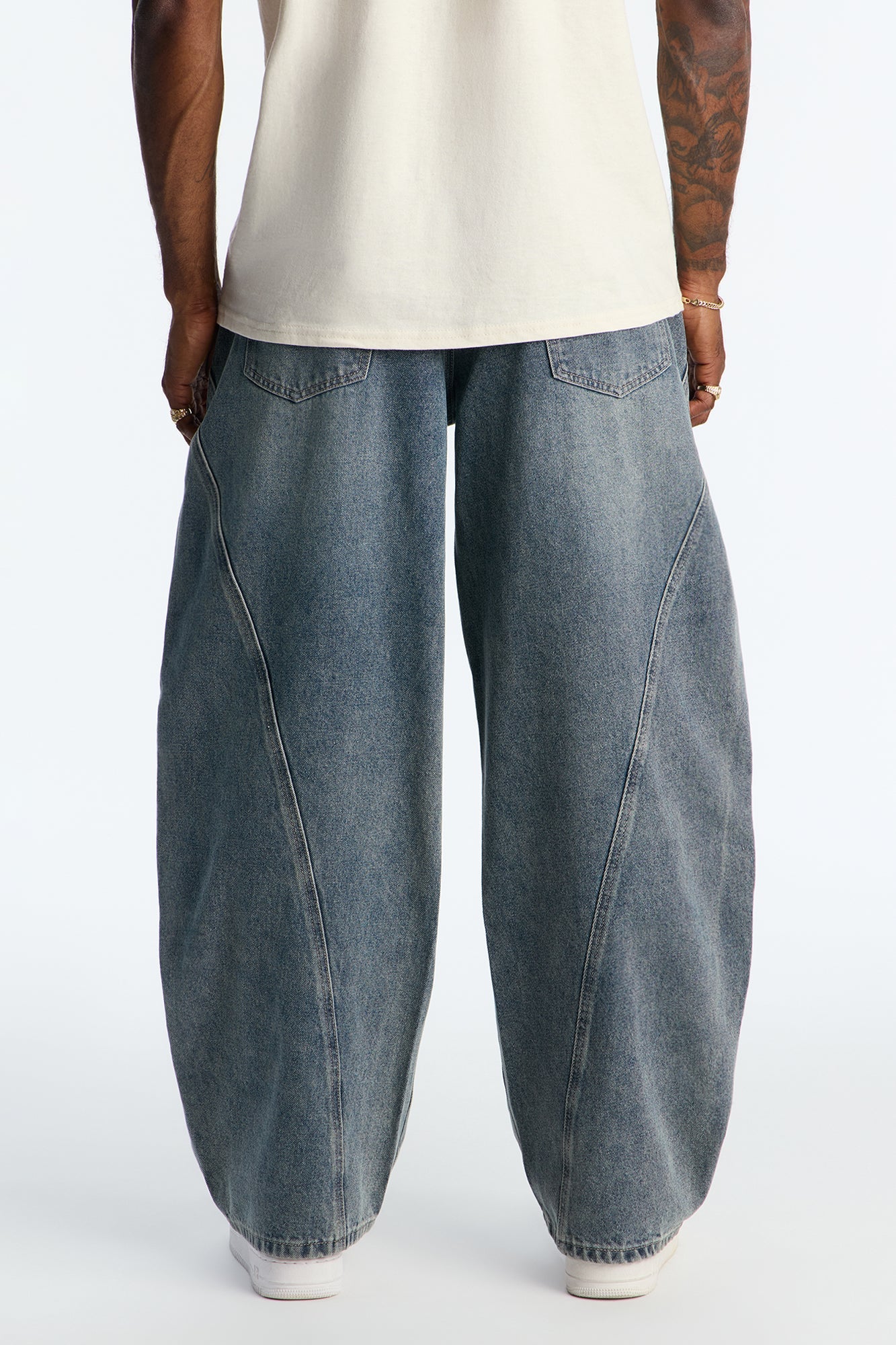Barrel Dark Night Jean - Dark Wash Fashion Nova