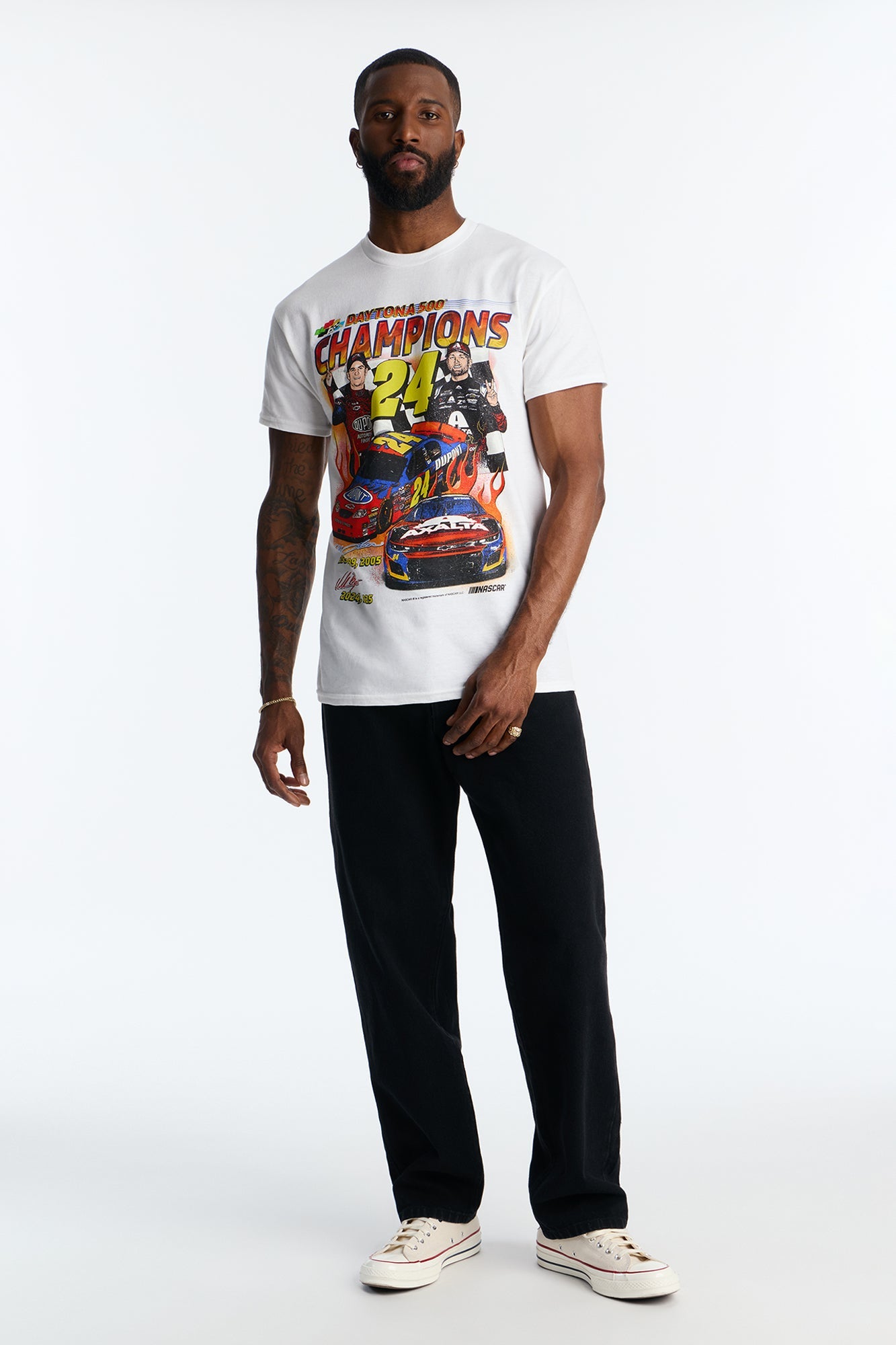NASCAR Daytona 500 Vintage Short Sleeve Tee - White Fashion Nova
