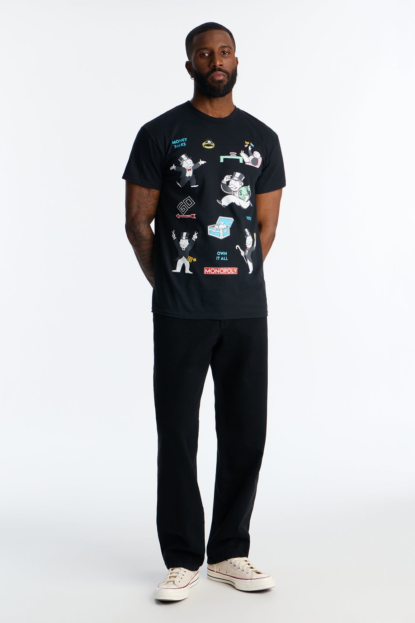Monopoly Money Talks Short Sleeve Tee - Black Fashion Nova