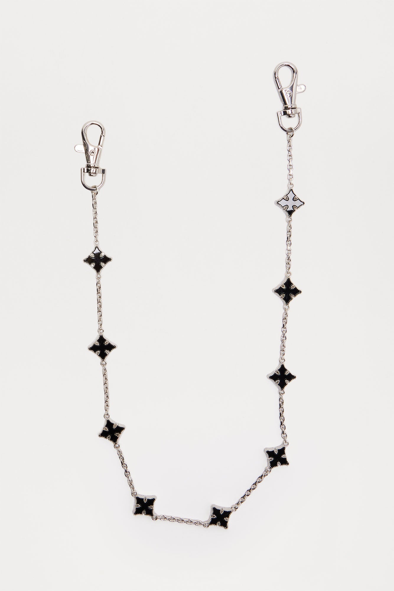 Regal Cross Link Pant Chain - Silver Fashion Nova