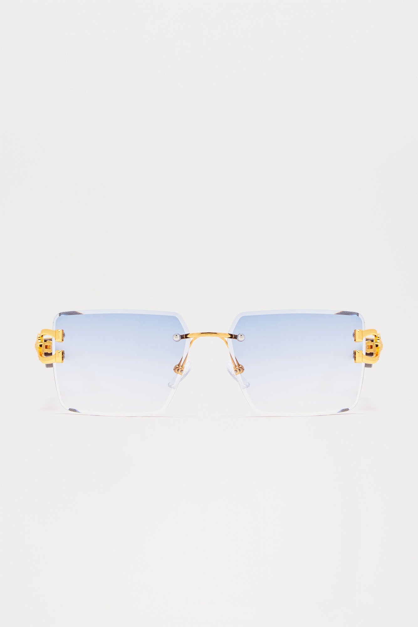 Spectrum Shade Sunglasses - Gold/Blue Fashion Nova