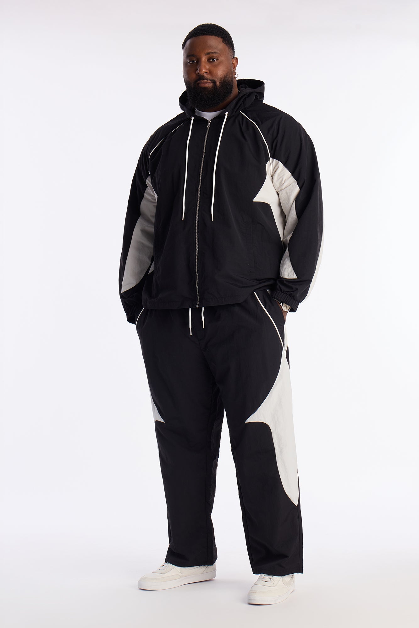 Straight Aura Coded Track Pant - Black Fashion Nova