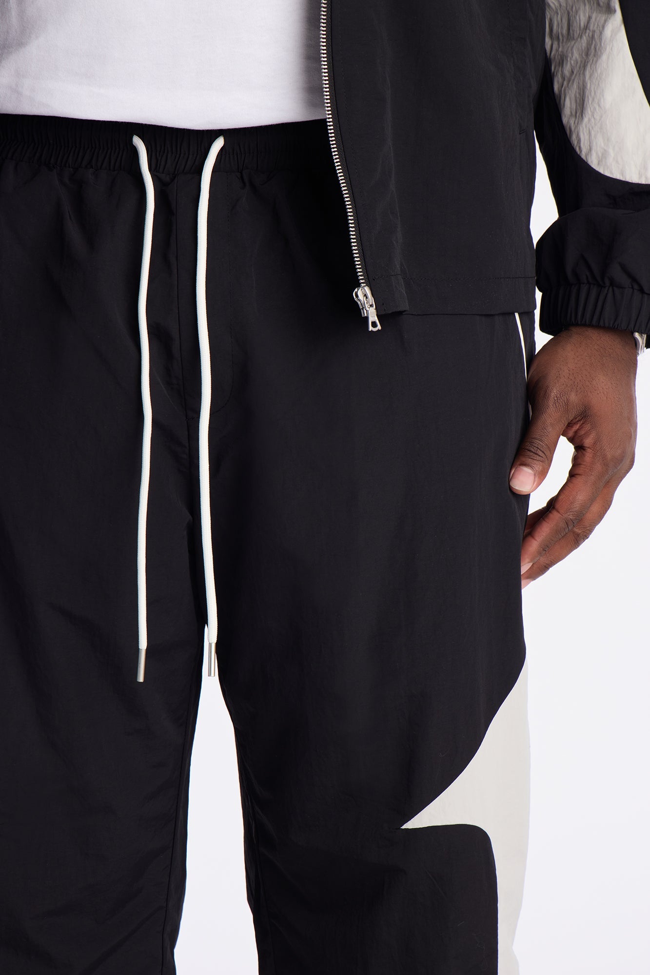 Straight Aura Coded Track Pant - Black Fashion Nova
