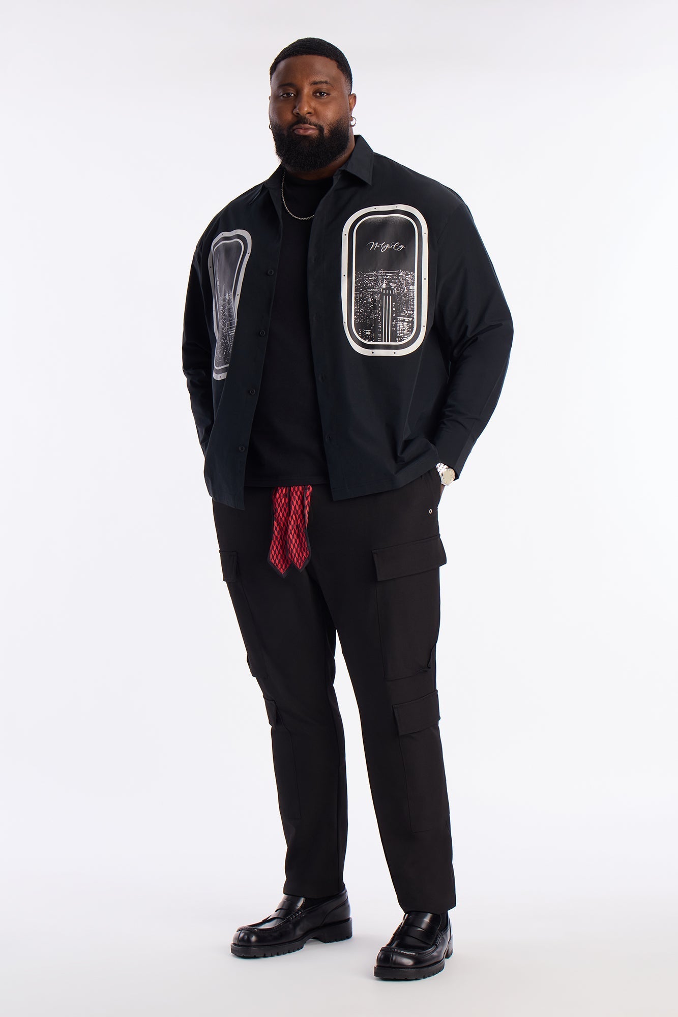 Skinny Stacked Sentinel Multi Pocket Pant - Black Fashion Nova