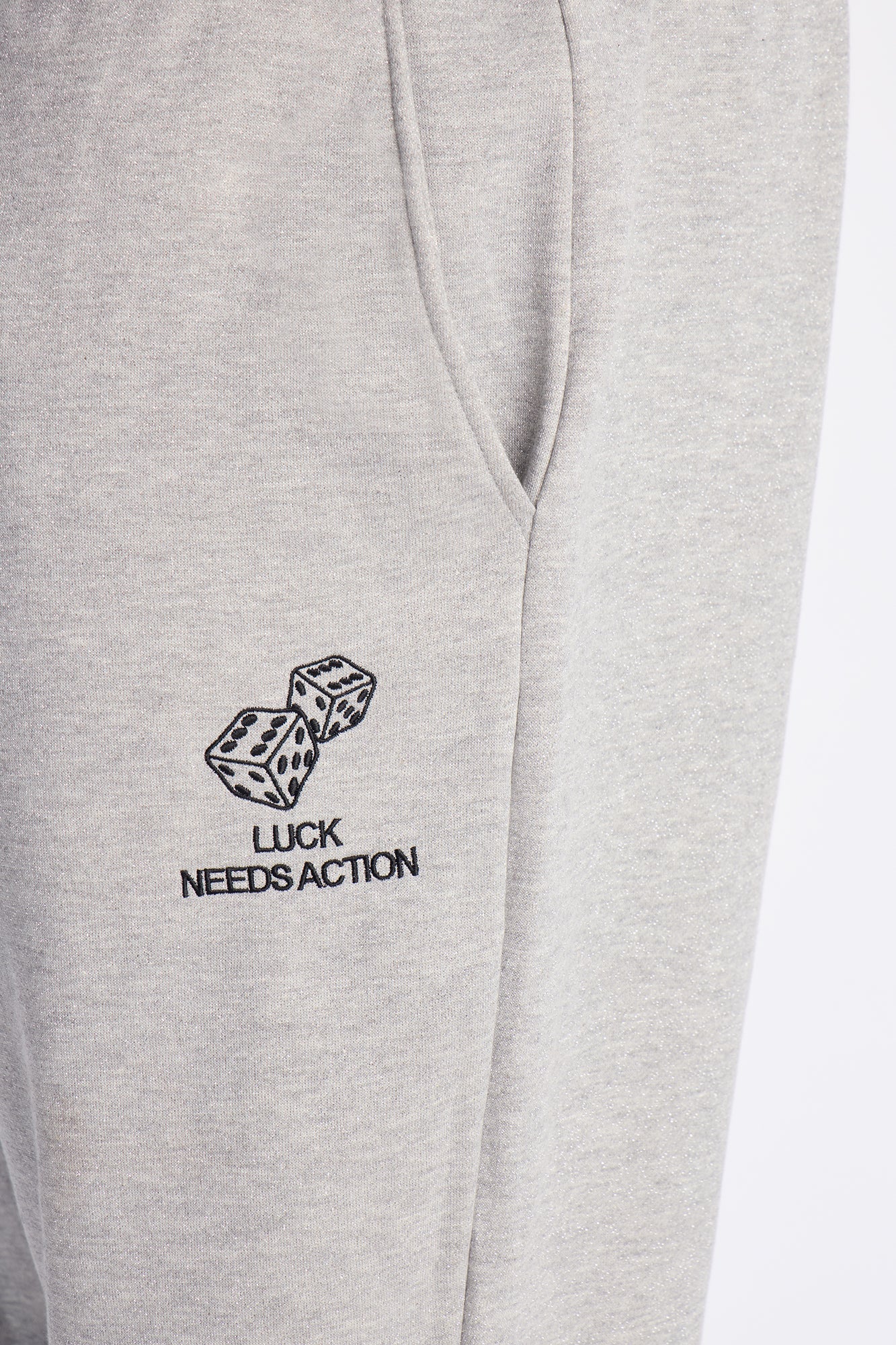 Chase Luck Embroidered Sweatpants - Heather Grey Fashion Nova