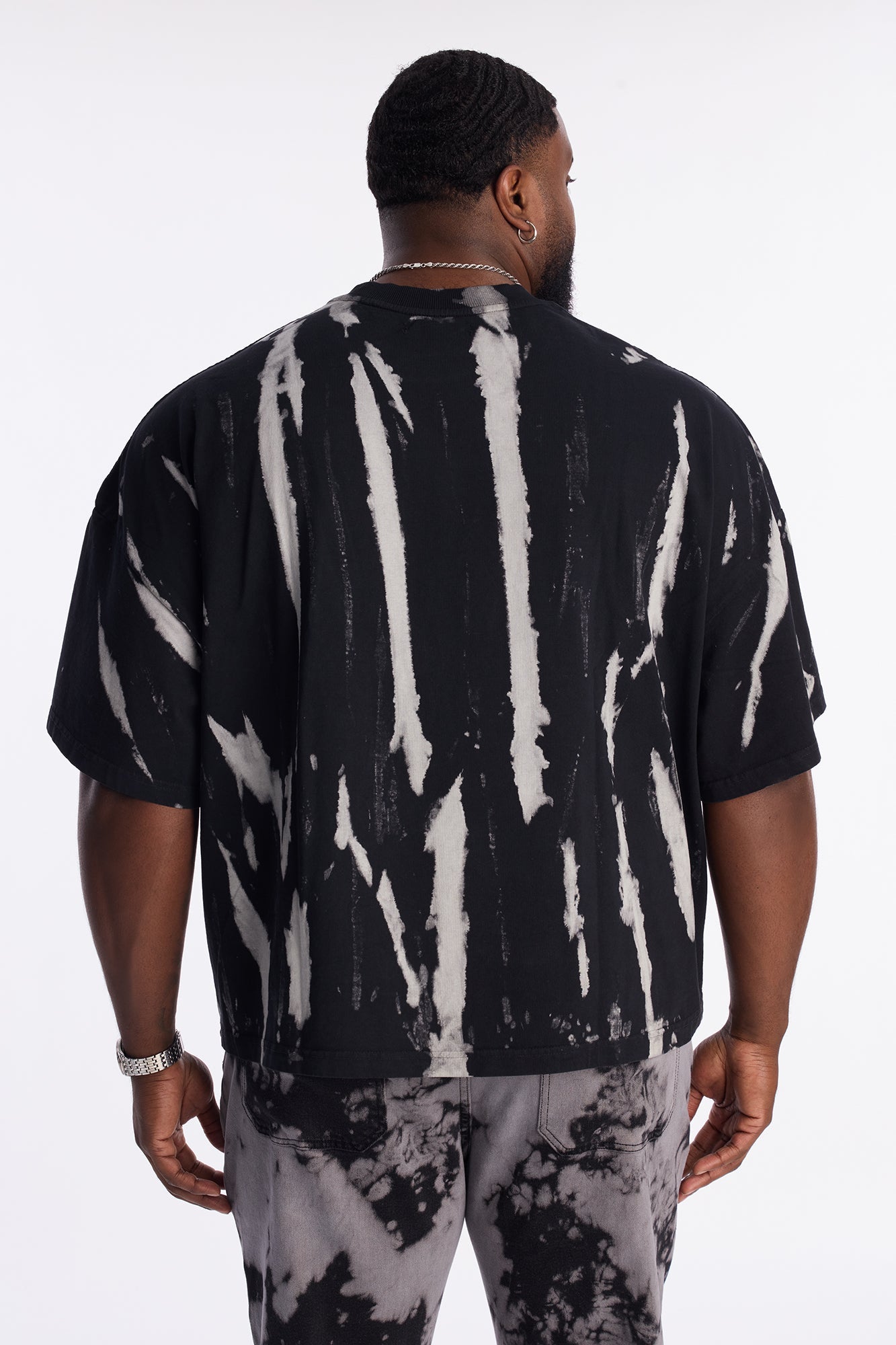 Boxy Brushstroke Tee - Black Fashion Nova