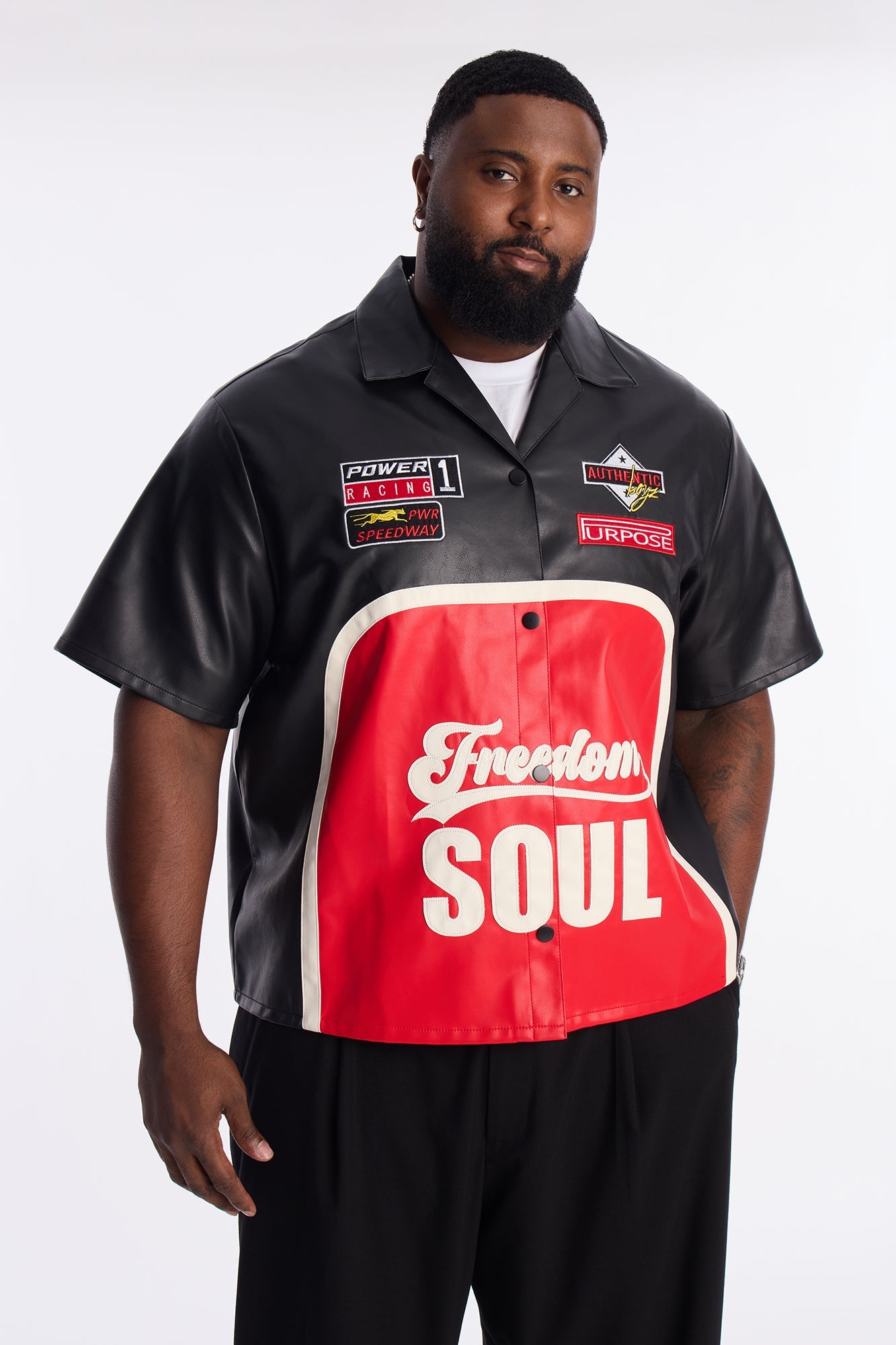 Freedom Soul Short Sleeve Cuban Shirt - Black Fashion Nova