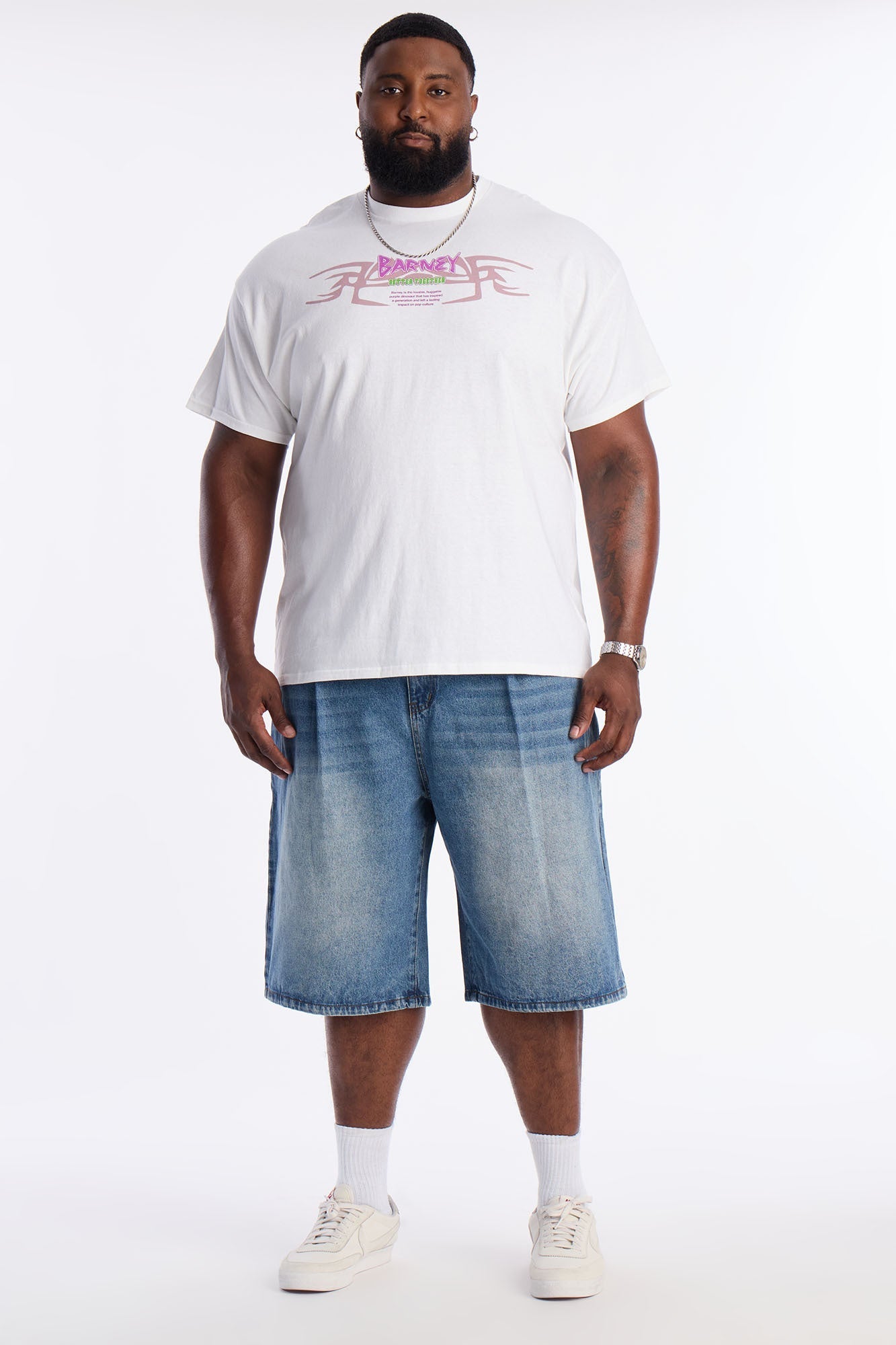 Barney And Friends Short Sleeve Tee - White Fashion Nova
