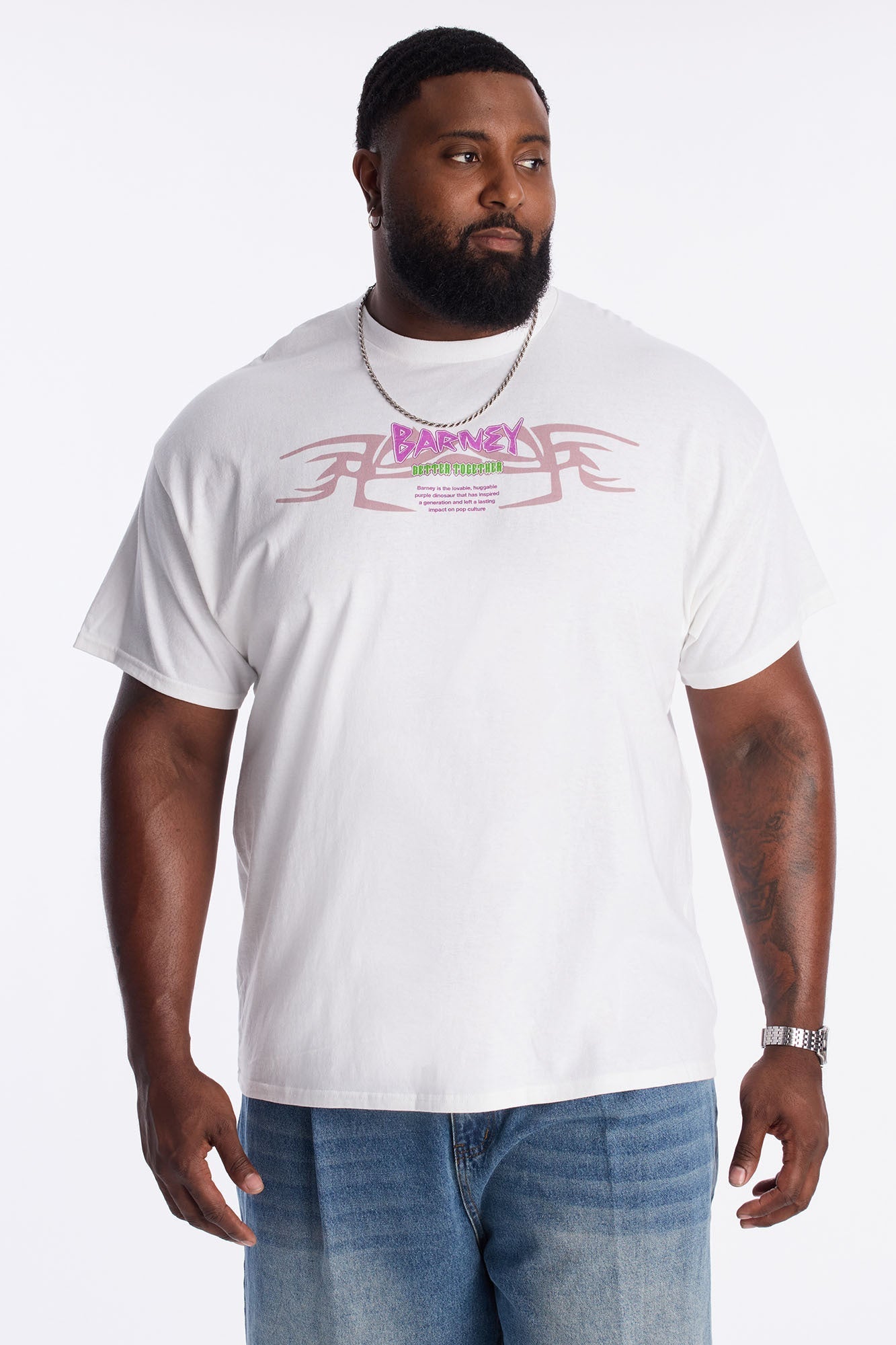 Barney And Friends Short Sleeve Tee - White Fashion Nova