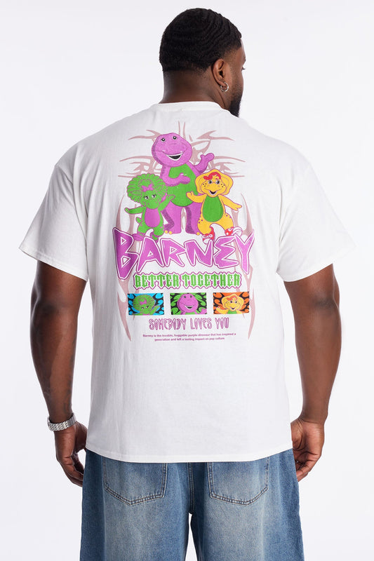 Barney And Friends Short Sleeve Tee - White Fashion Nova