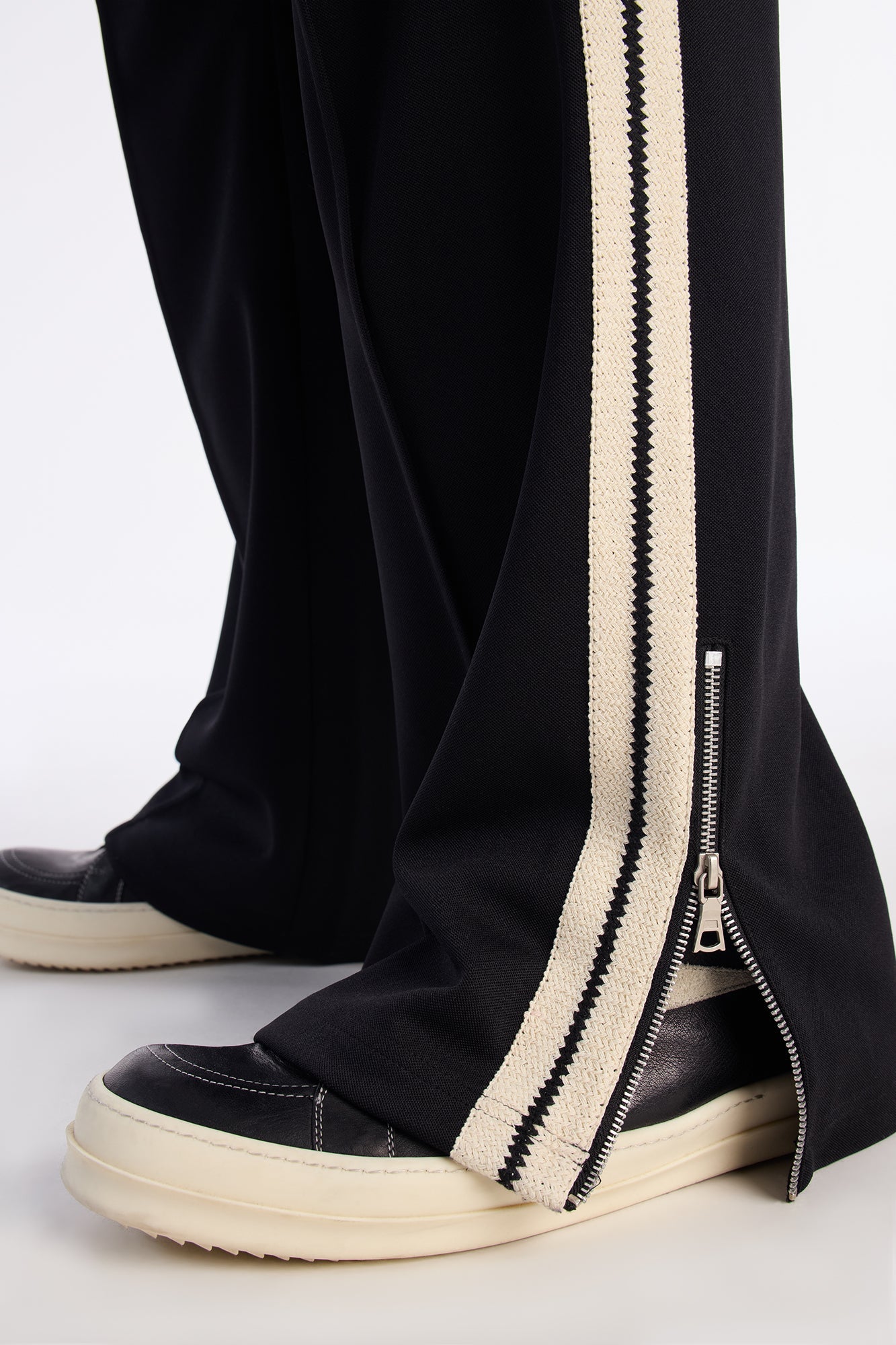 Dennis Slim Flare Track Pant - Black Fashion Nova