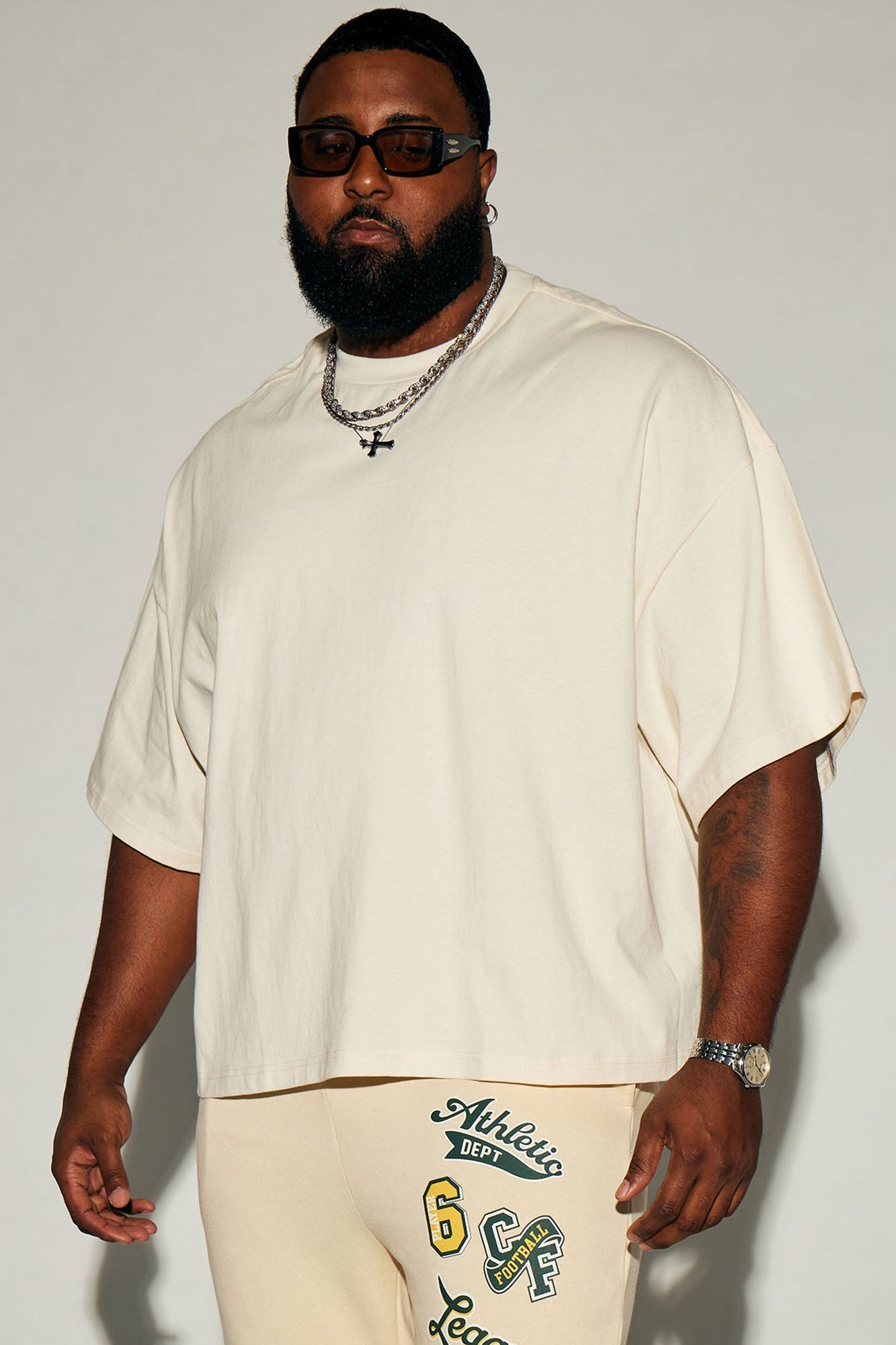 Boxy Heavyweight Tee 240GSM - Cream Fashion Nova