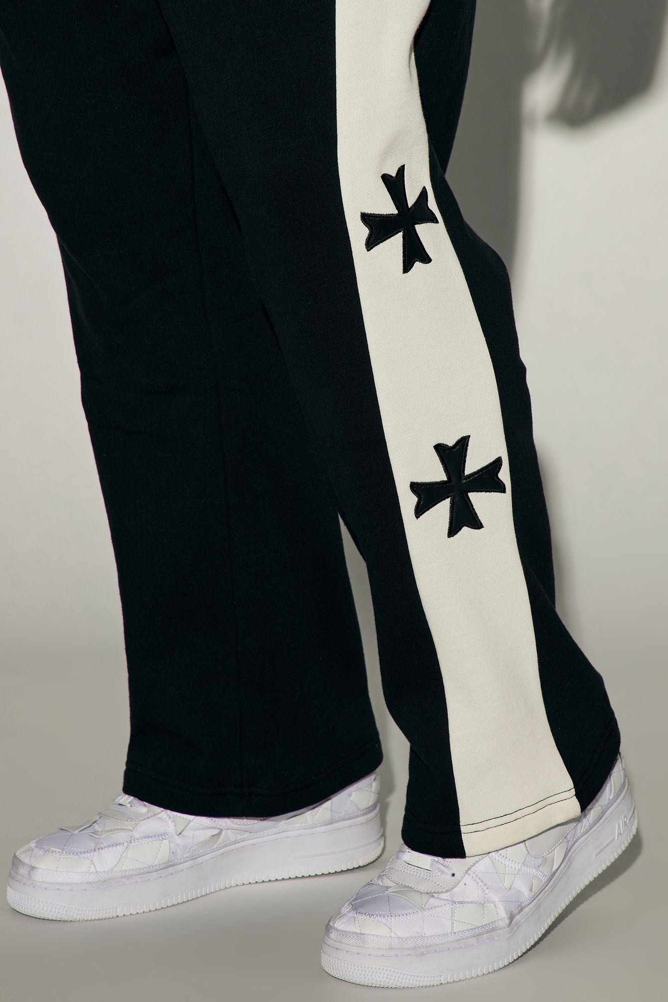 Desmond Straight Sweatpants - Black/combo Fashion Nova