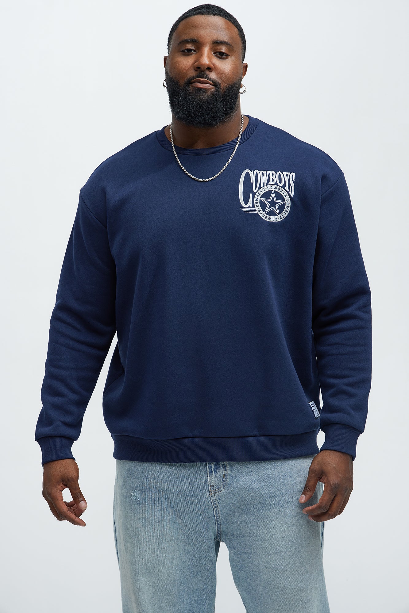 Cowboys Crew Neck Sweatshirt - Navy Fashion Nova