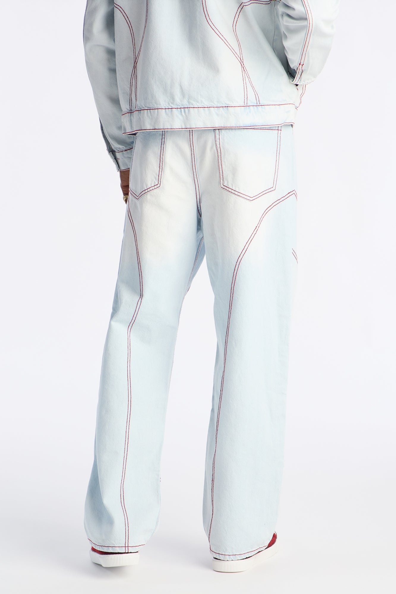 Baggy Thick Thread Jean - Light Wash Fashion Nova