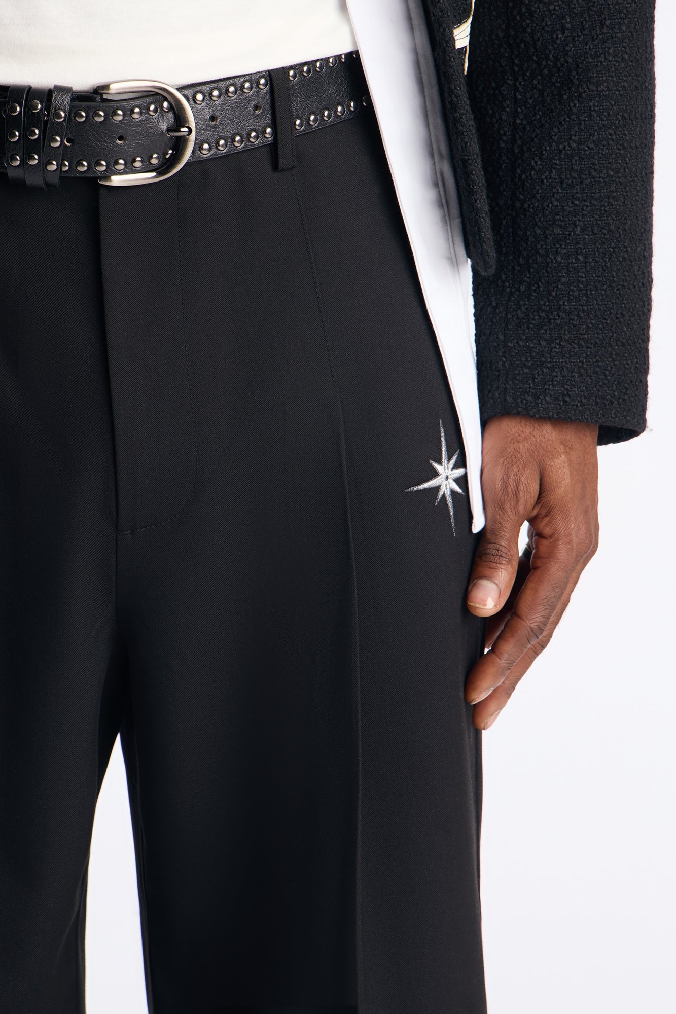 Straight Star Marker Trouser - Black Fashion Nova