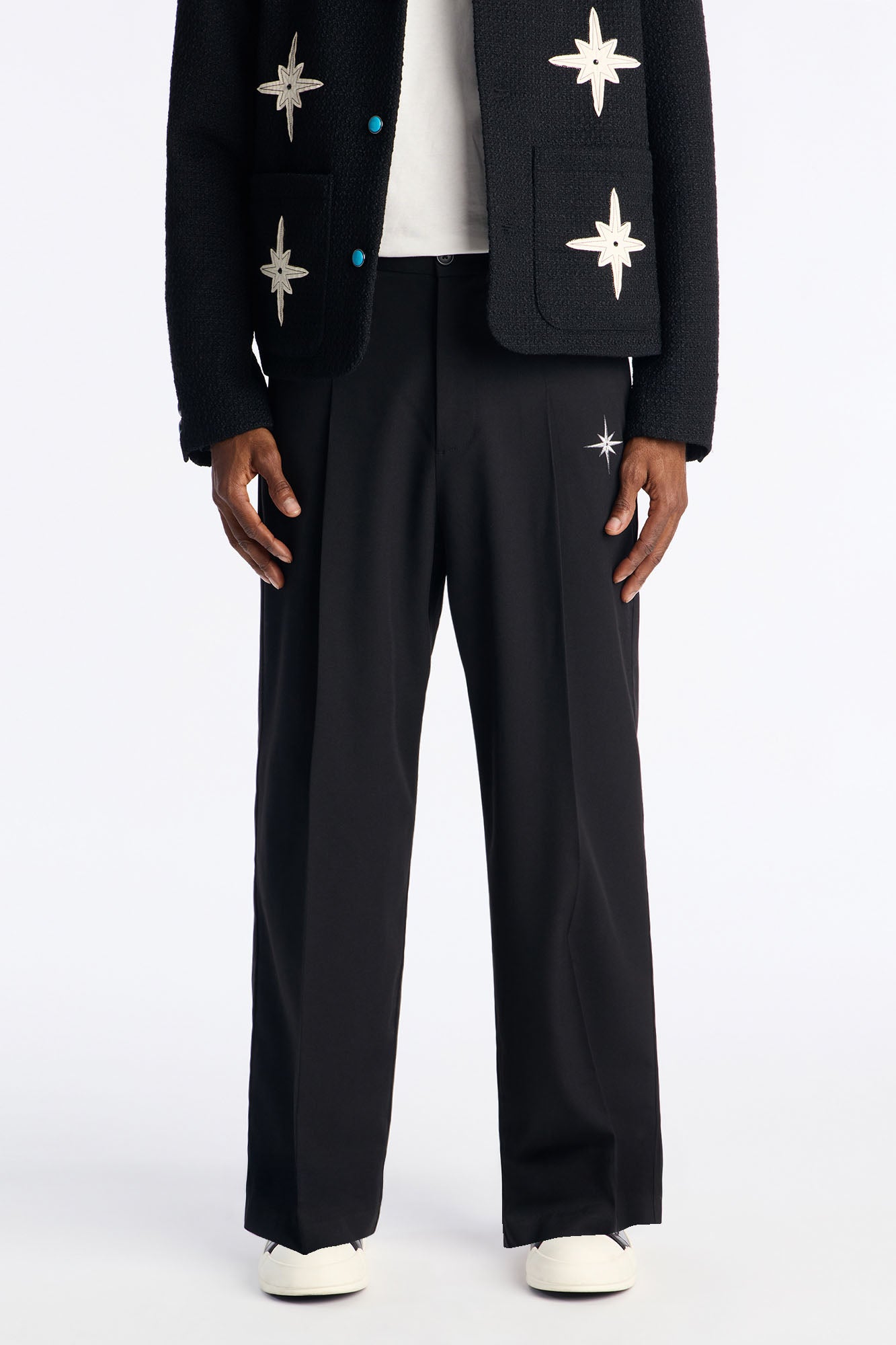 Straight Star Marker Trouser - Black Fashion Nova