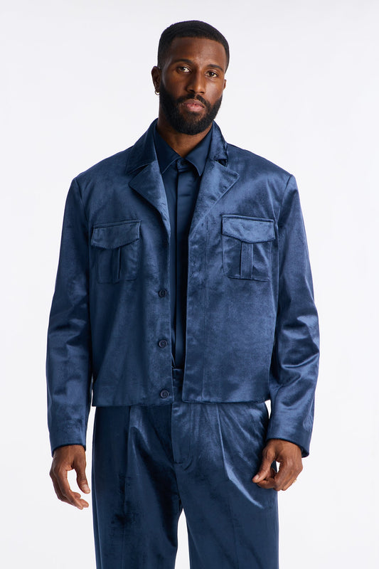 Cropped Nimbus Celestine Jacket - Navy Fashion Nova