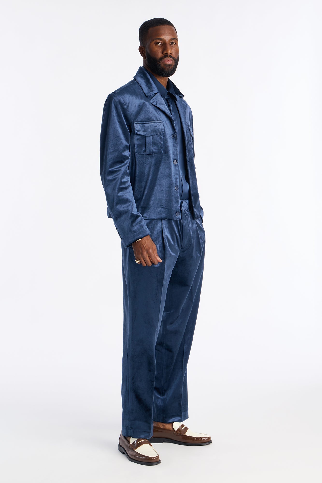 Straight Nimbus Celestine Trouser - Navy Fashion Nova