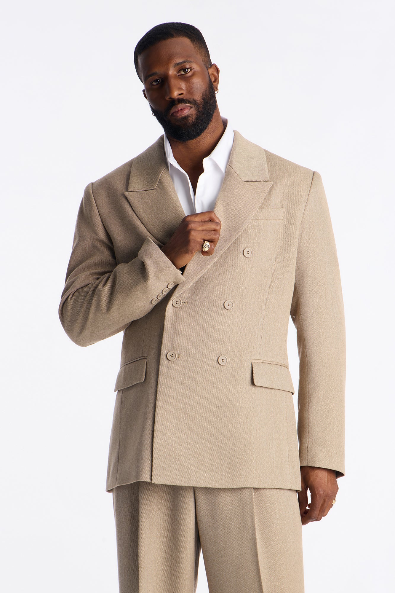 Relaxed Double Breasted Galaxy Blazer - Taupe Fashion Nova