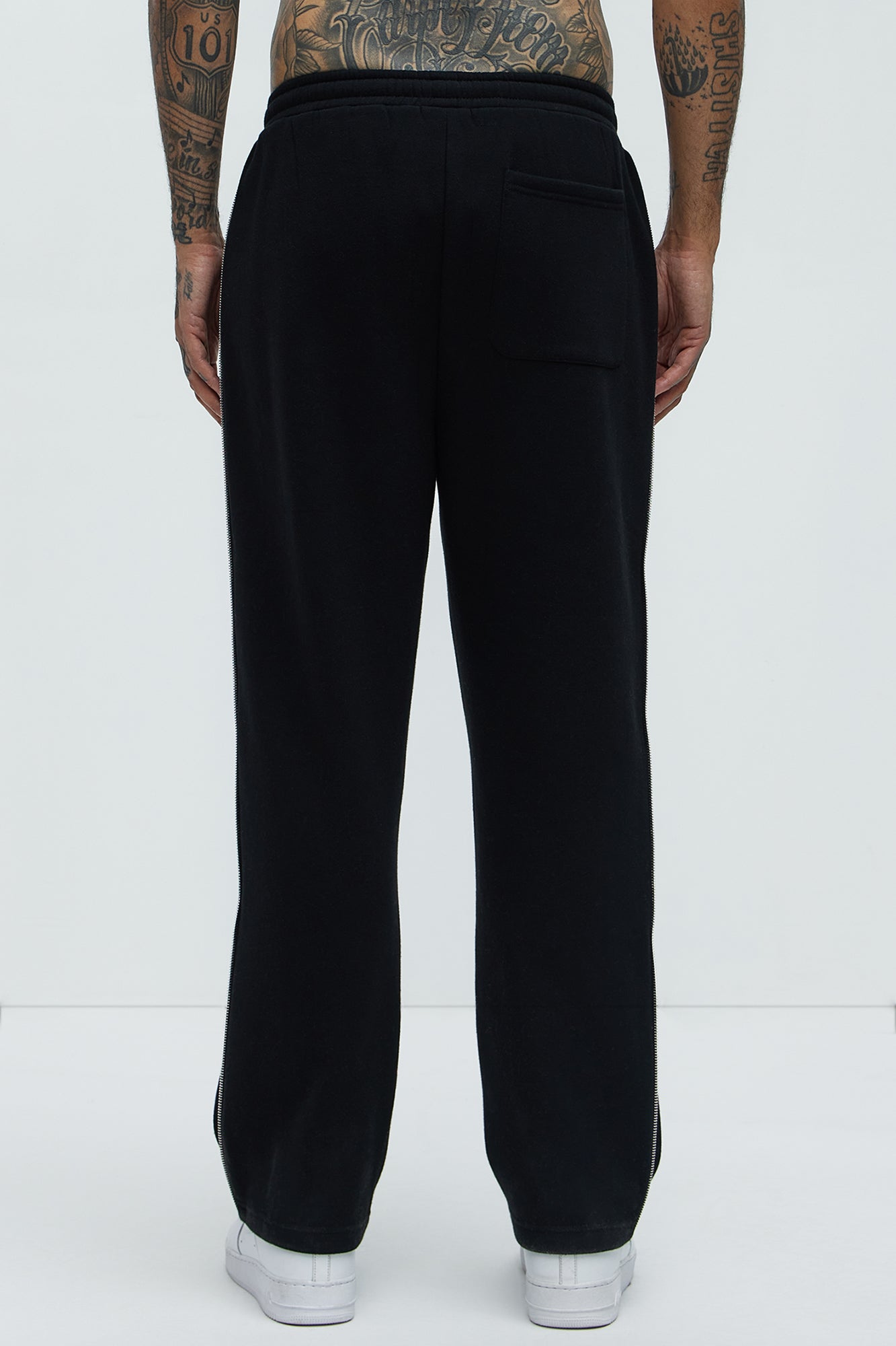 Tyson Cross Straight Sweatpants - Black Fashion Nova