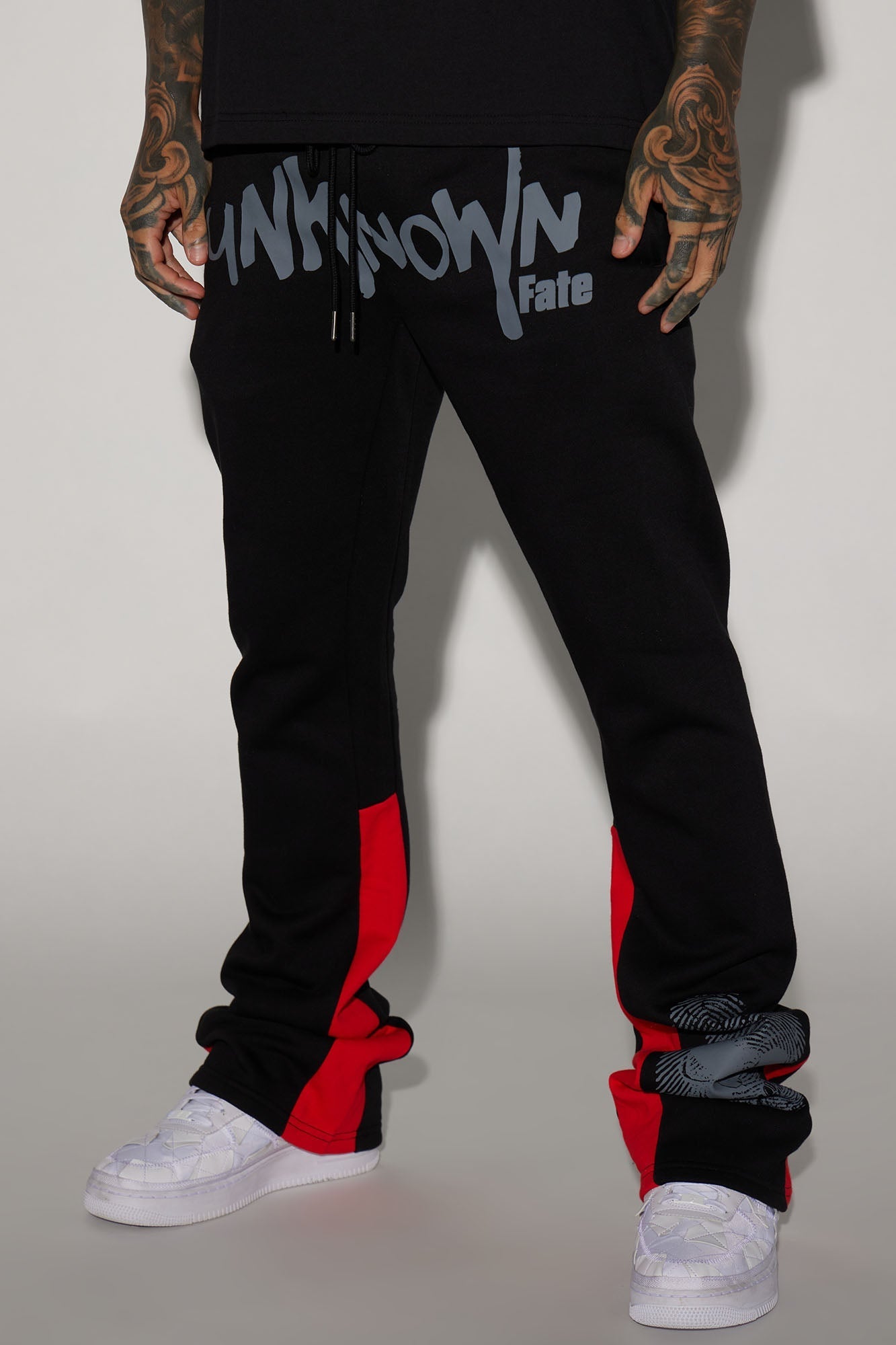 Unknown Fate Flared Sweatpants - Black Fashion Nova