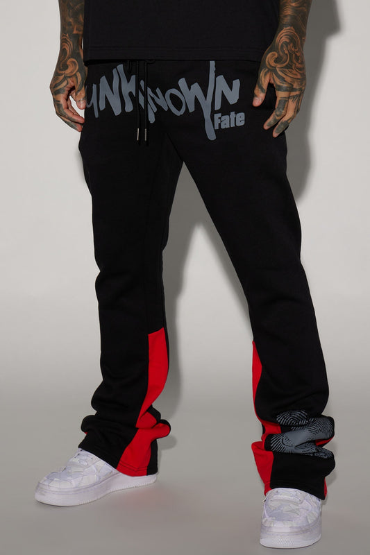 Unknown Fate Flared Sweatpants - Black Fashion Nova