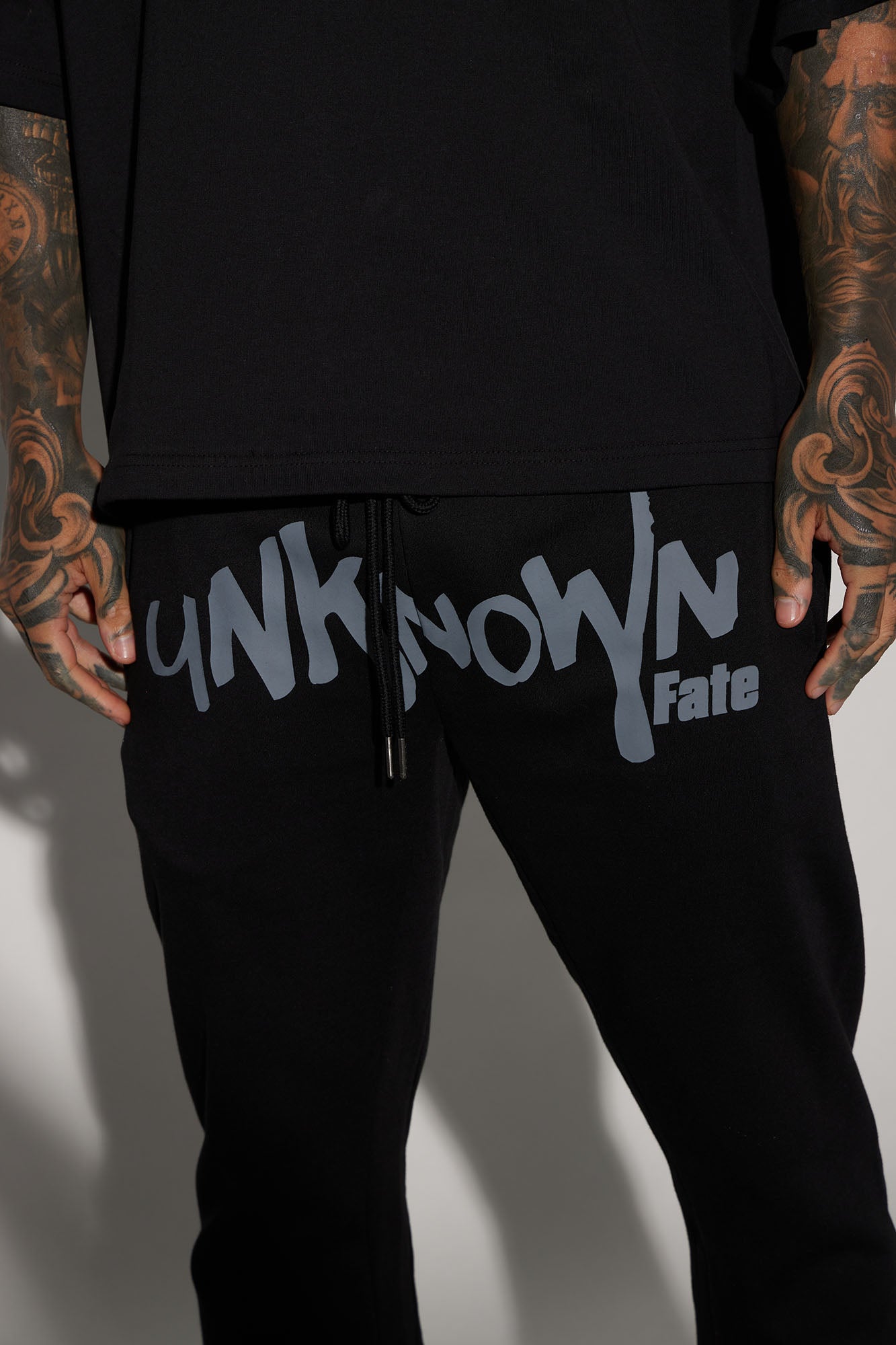Unknown Fate Flared Sweatpants - Black Fashion Nova