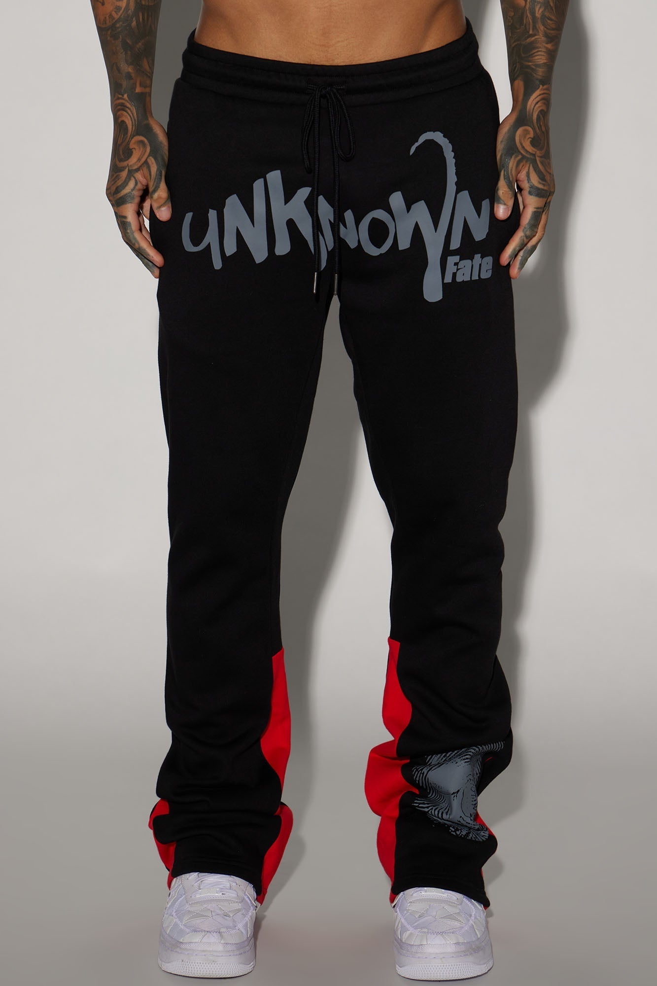 Unknown Fate Flared Sweatpants - Black Fashion Nova