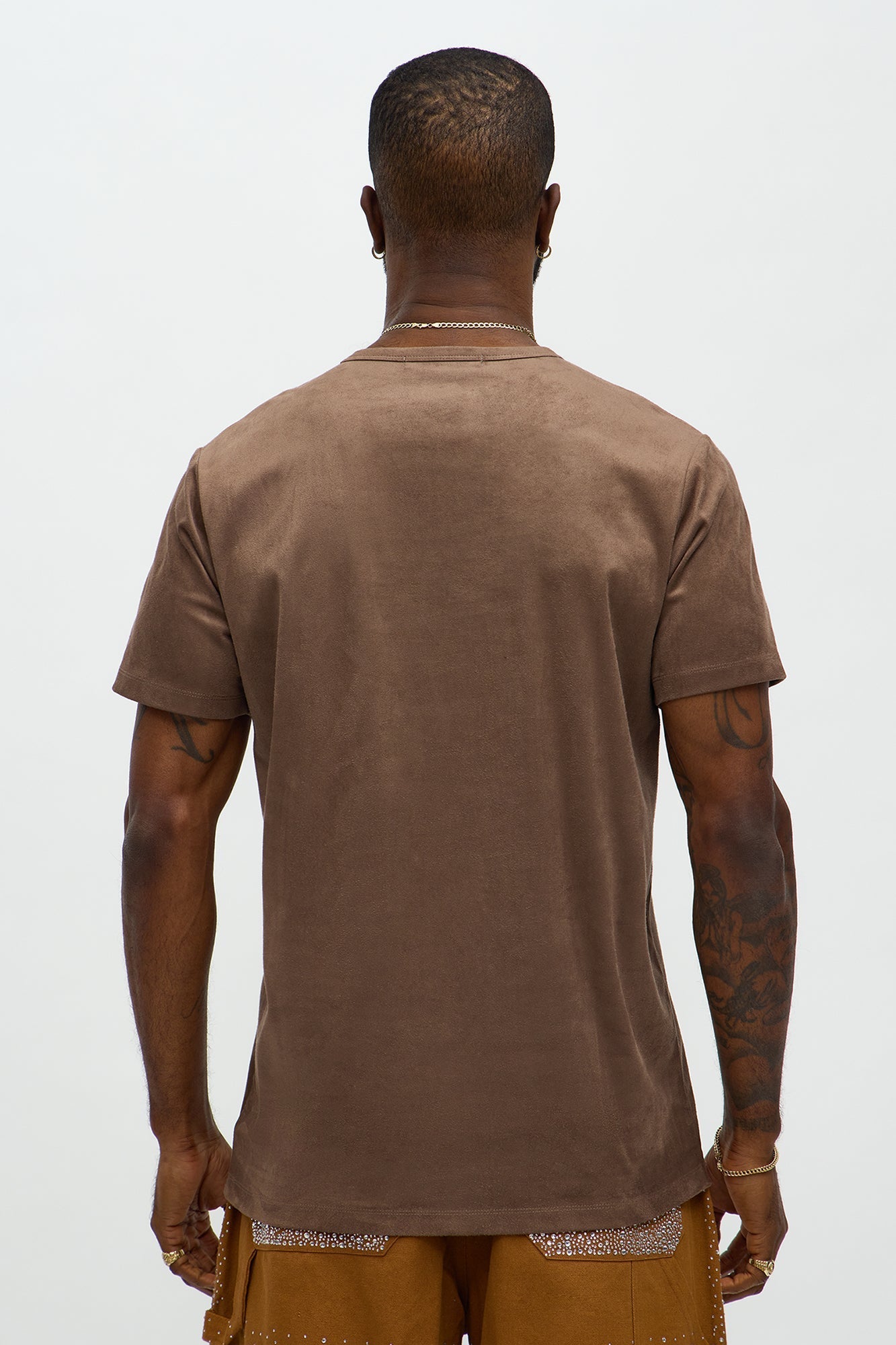 Velour Everyday Crew Tee - Brown Fashion Nova