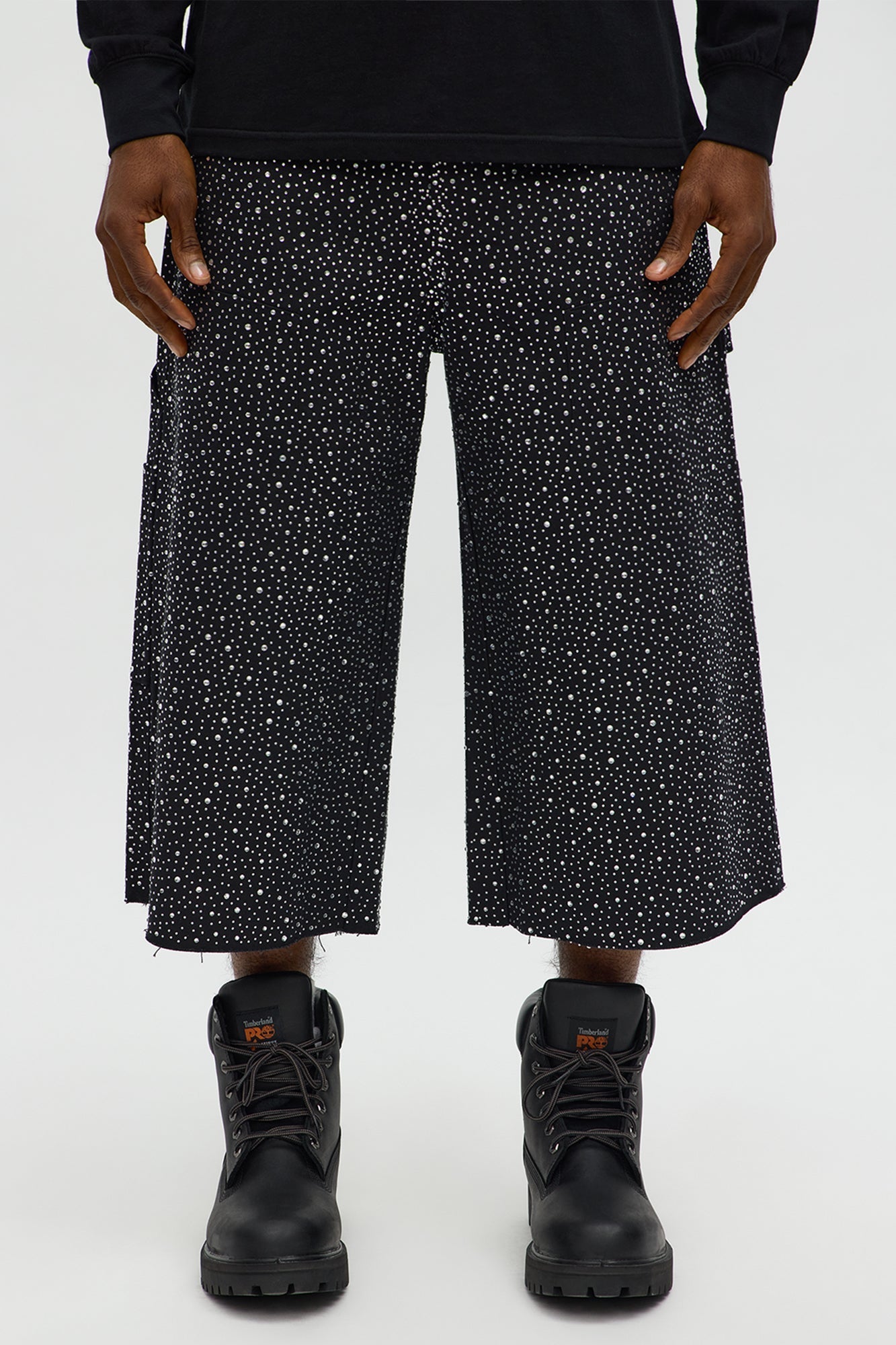 Extreme Baggy Flashing Lights Short - Black Fashion Nova