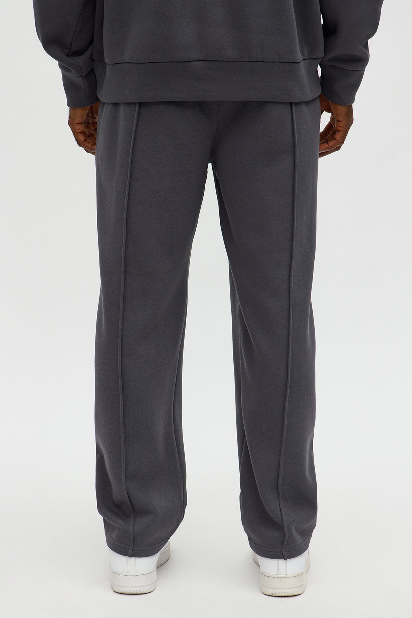 Saints Studio Embroidered Sweatpants - Dark Grey Fashion Nova