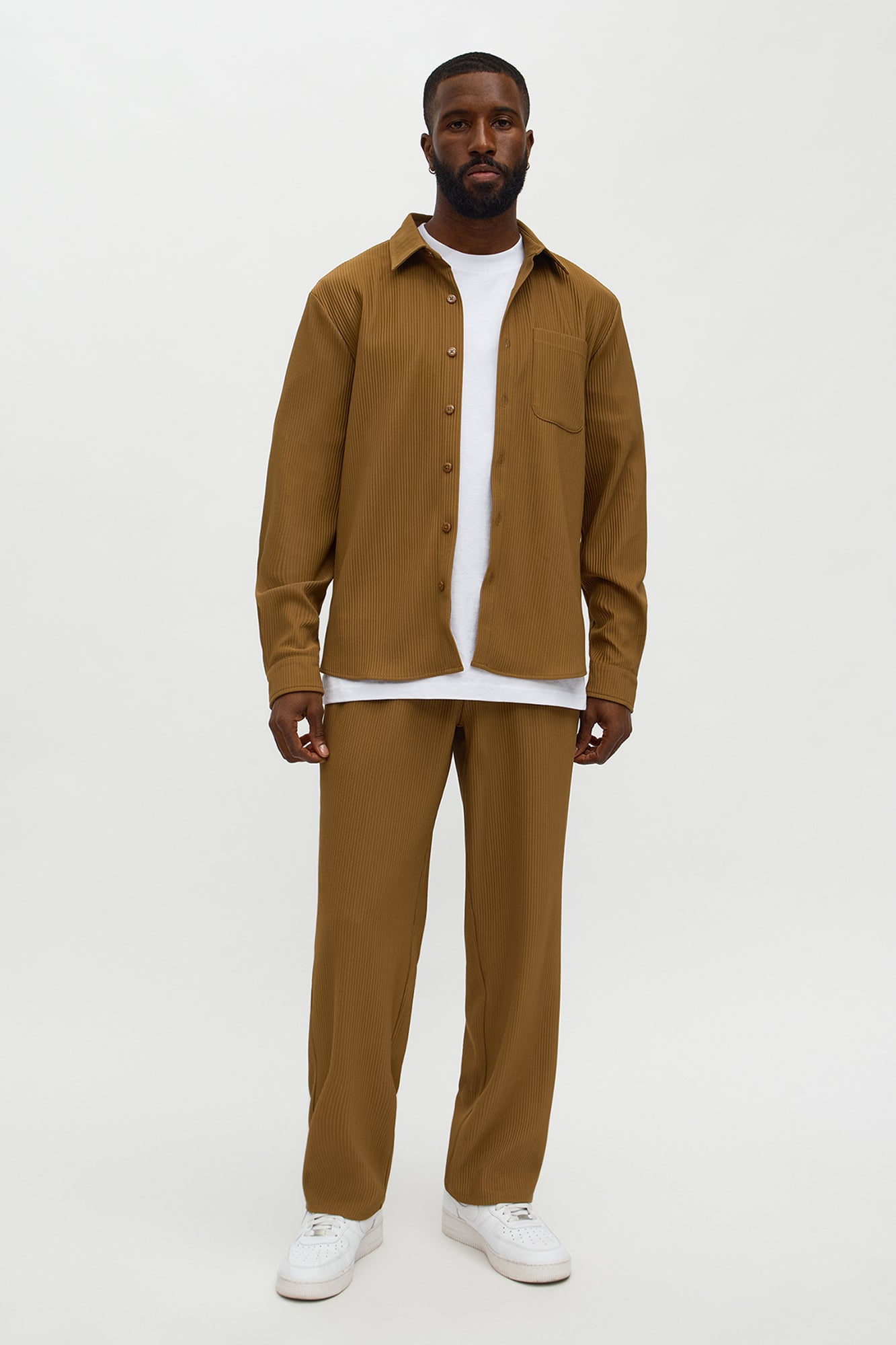 Straight Show Up Pant - Bronze Fashion Nova
