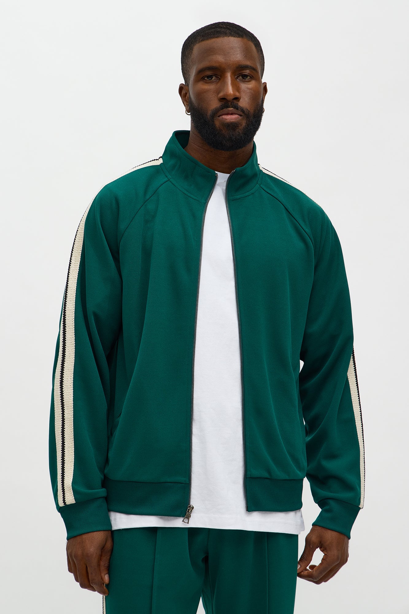 Dennis Track Jacket - Green Fashion Nova