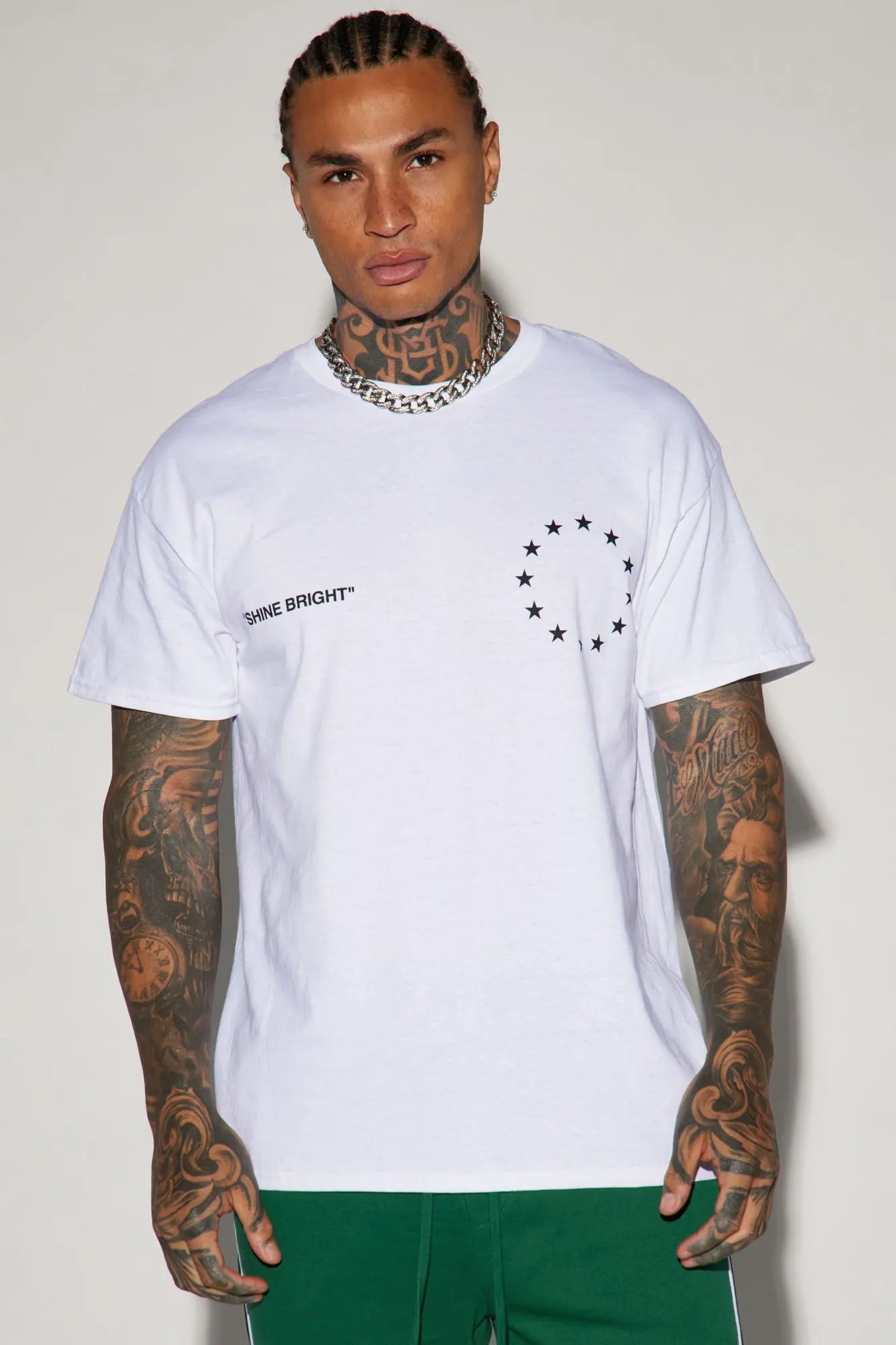 Filling Vacancy Like The Brightest Star Short Sleeve Tee - White Fashion Nova