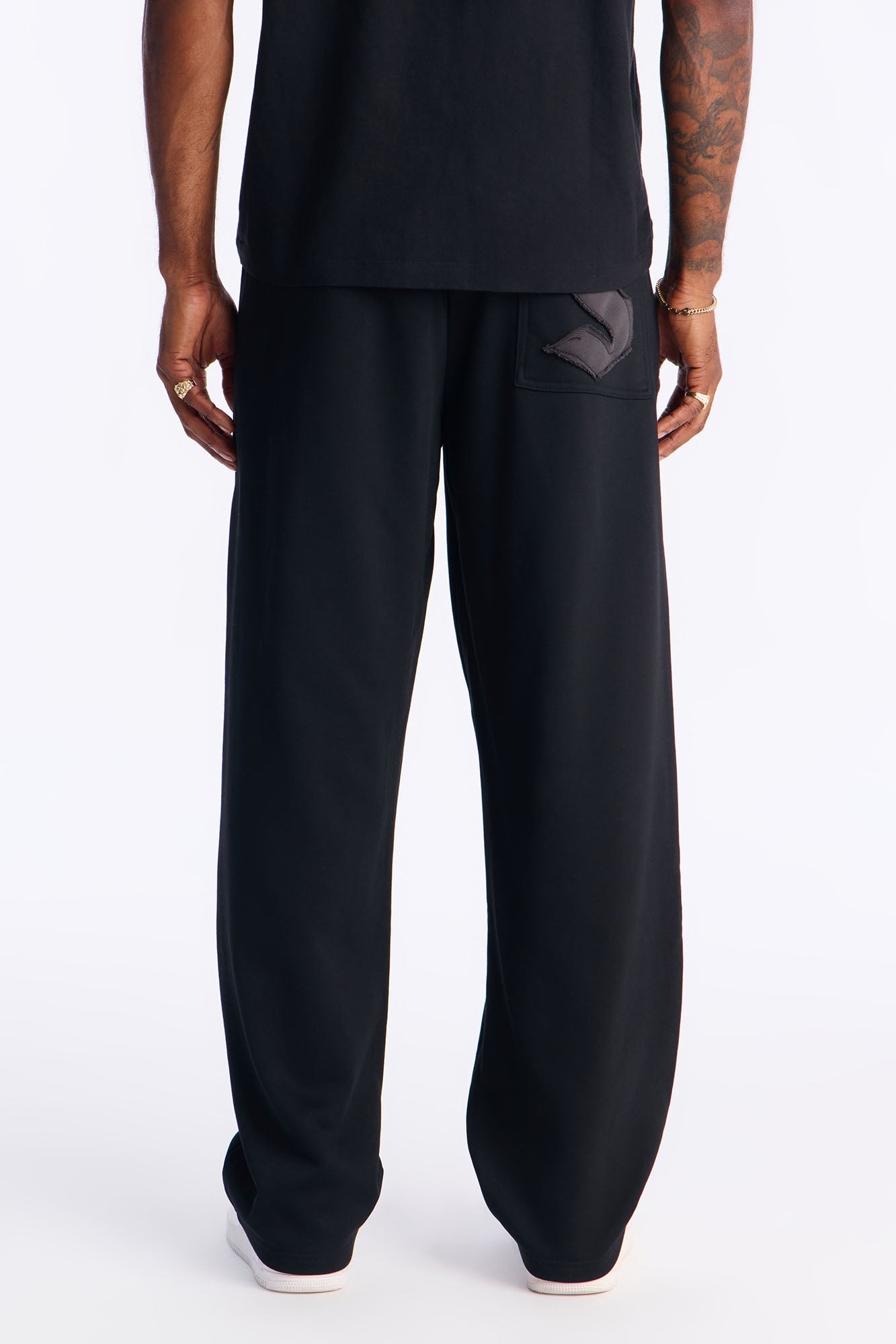 Saint Straight Sweatpants - Black Fashion Nova