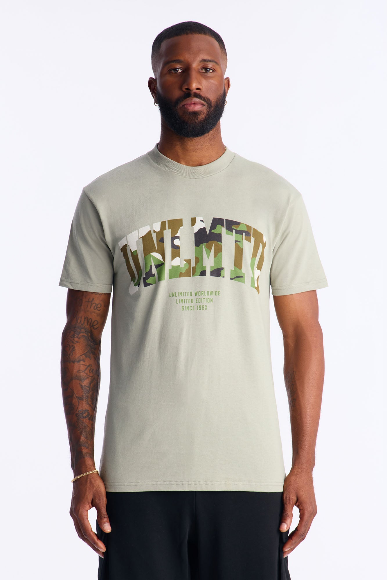 Unlimited Camo Short Sleeve Tee - Sage Fashion Nova