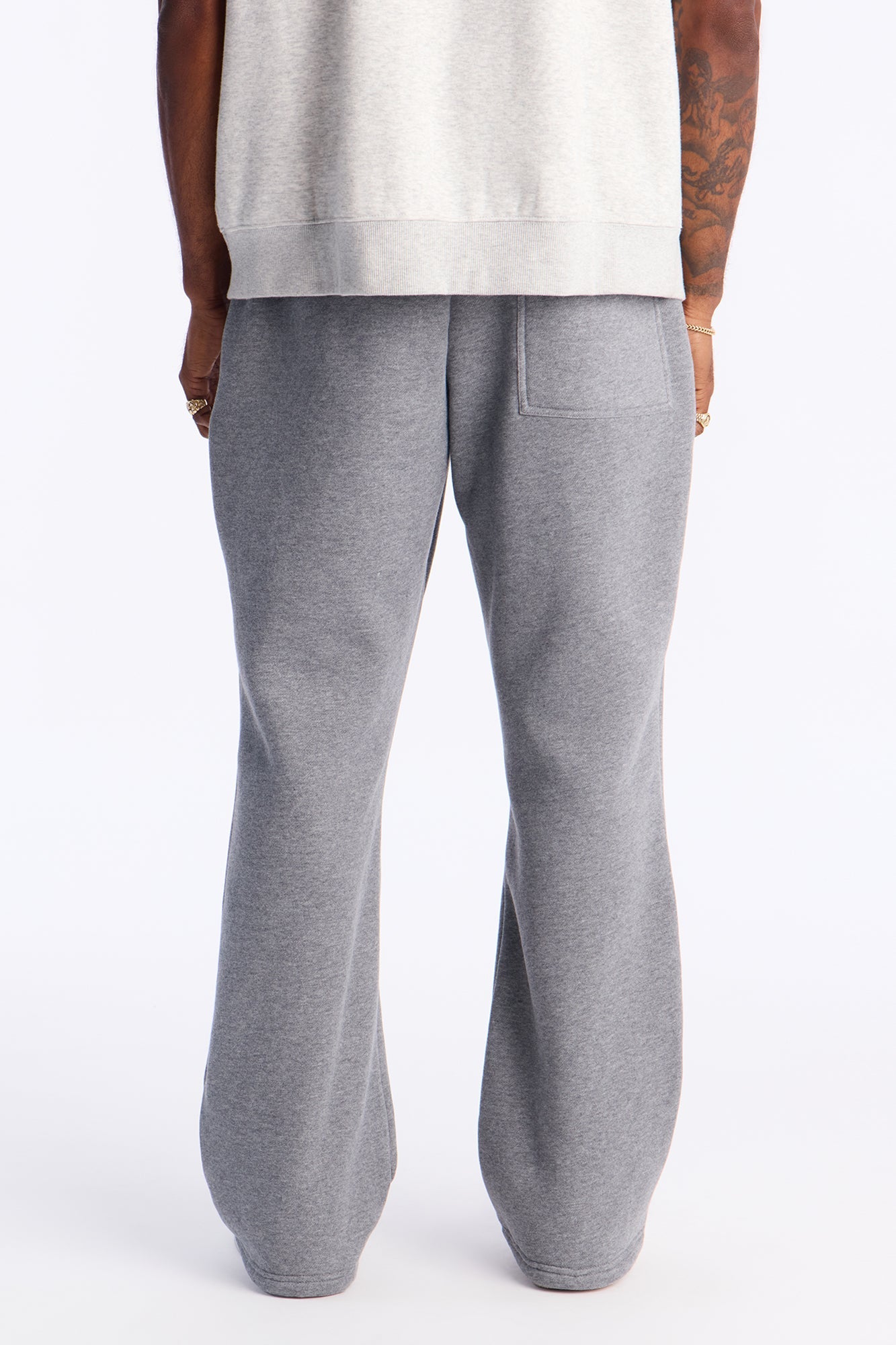 Star Slim Flare Sweatpants - Grey Fashion Nova