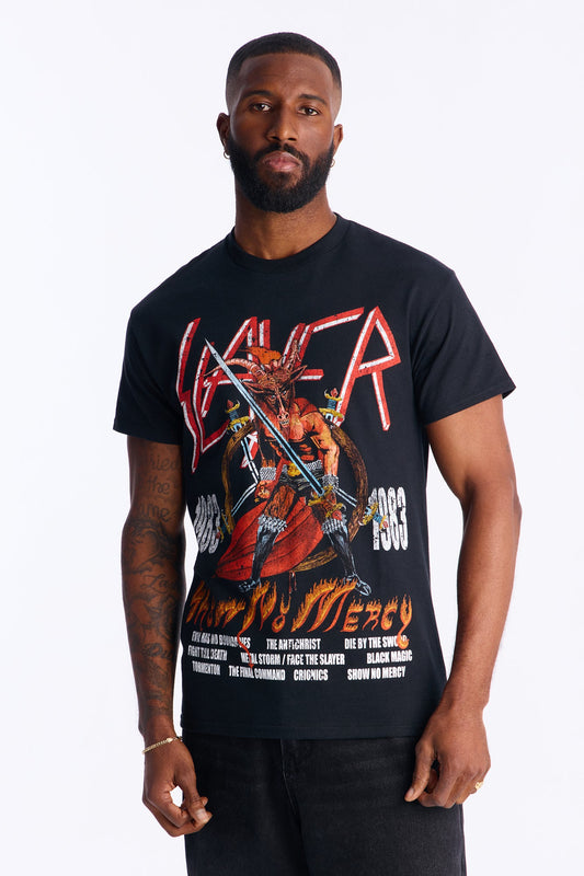 Slayer 1983 Tour Short Sleeve Tee - Black Fashion Nova
