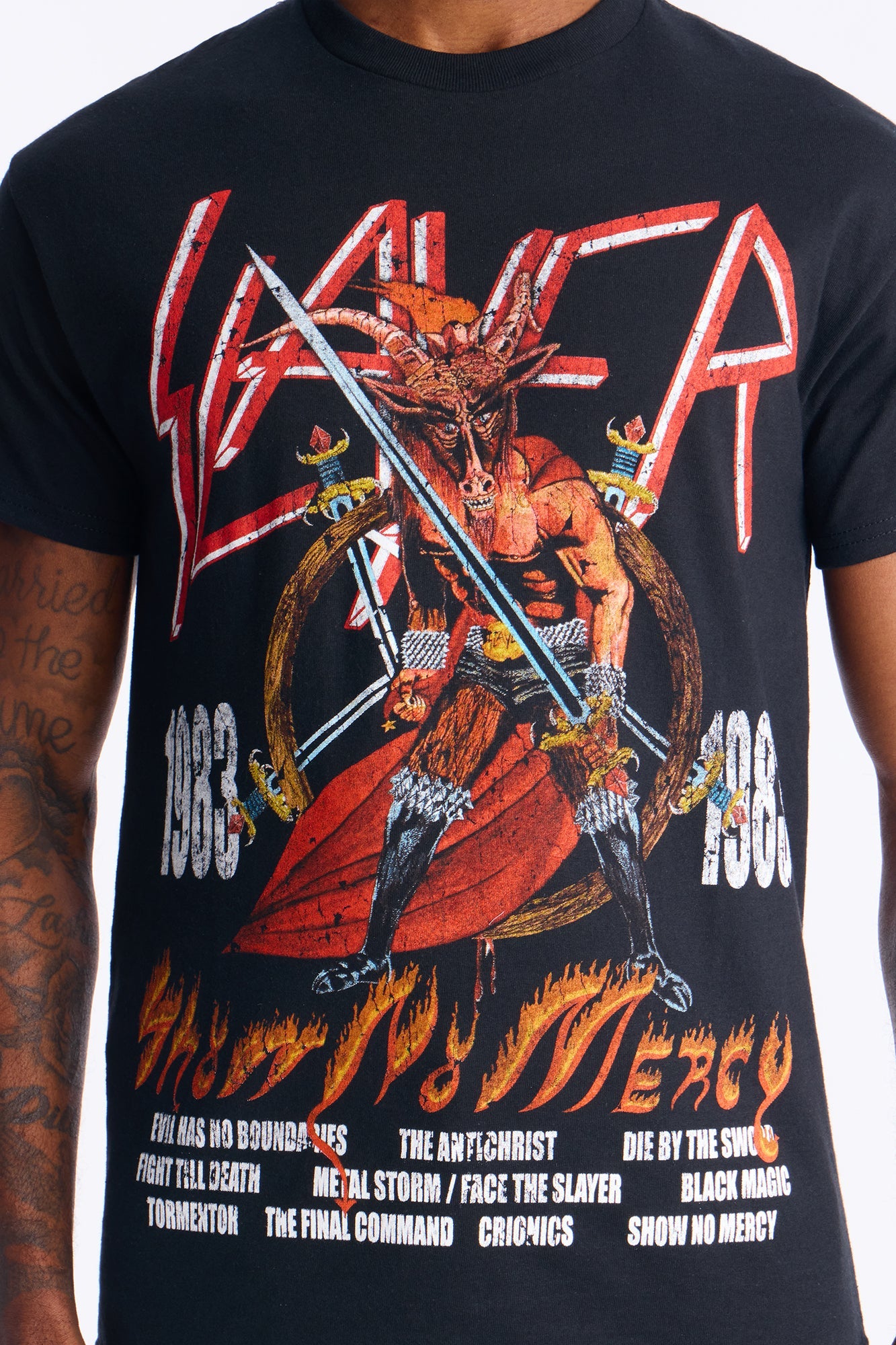 Slayer 1983 Tour Short Sleeve Tee - Black Fashion Nova
