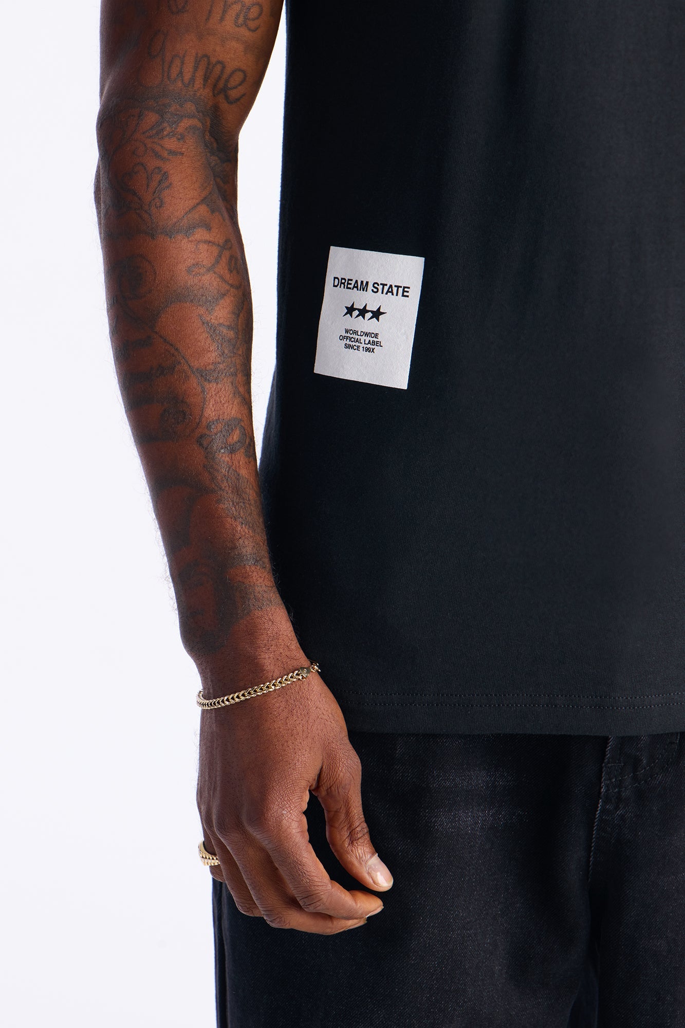 Dream State Worldwide Short Sleeve Tee - Black Fashion Nova