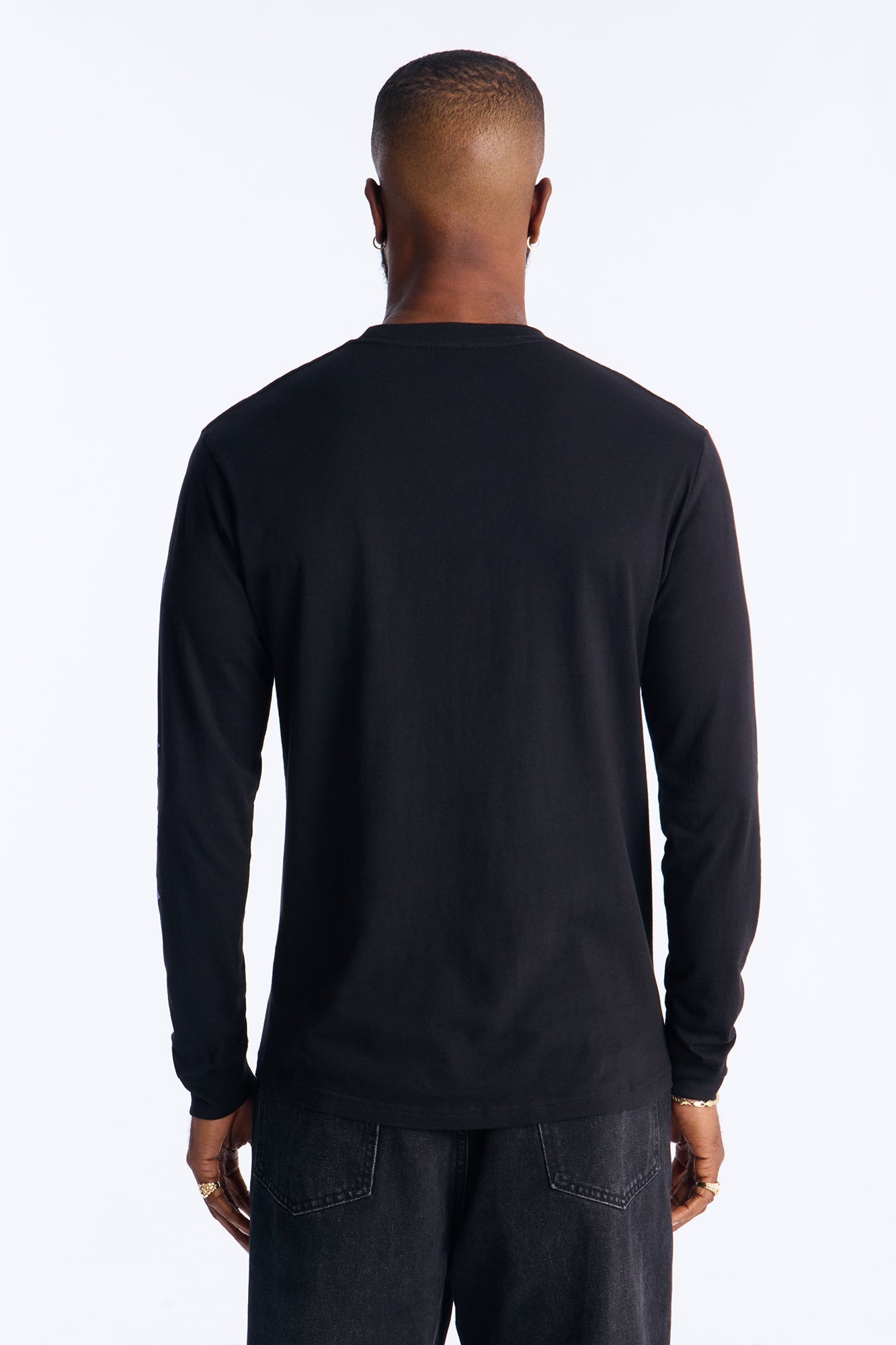 Saint Crosses Long Sleeve Tee - Black Fashion Nova