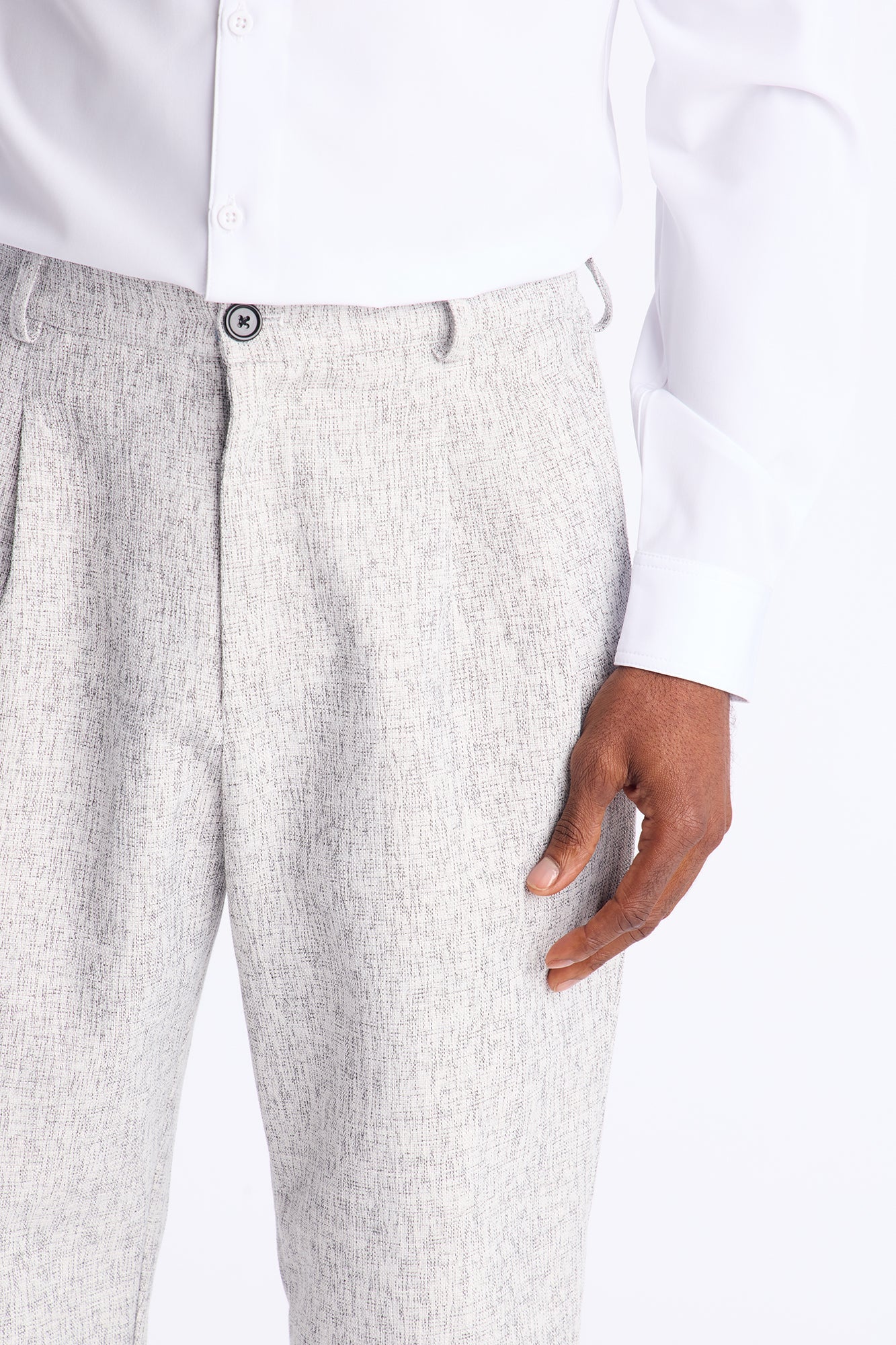 Straight Bleeker Pleated Trouser - Cream Fashion Nova