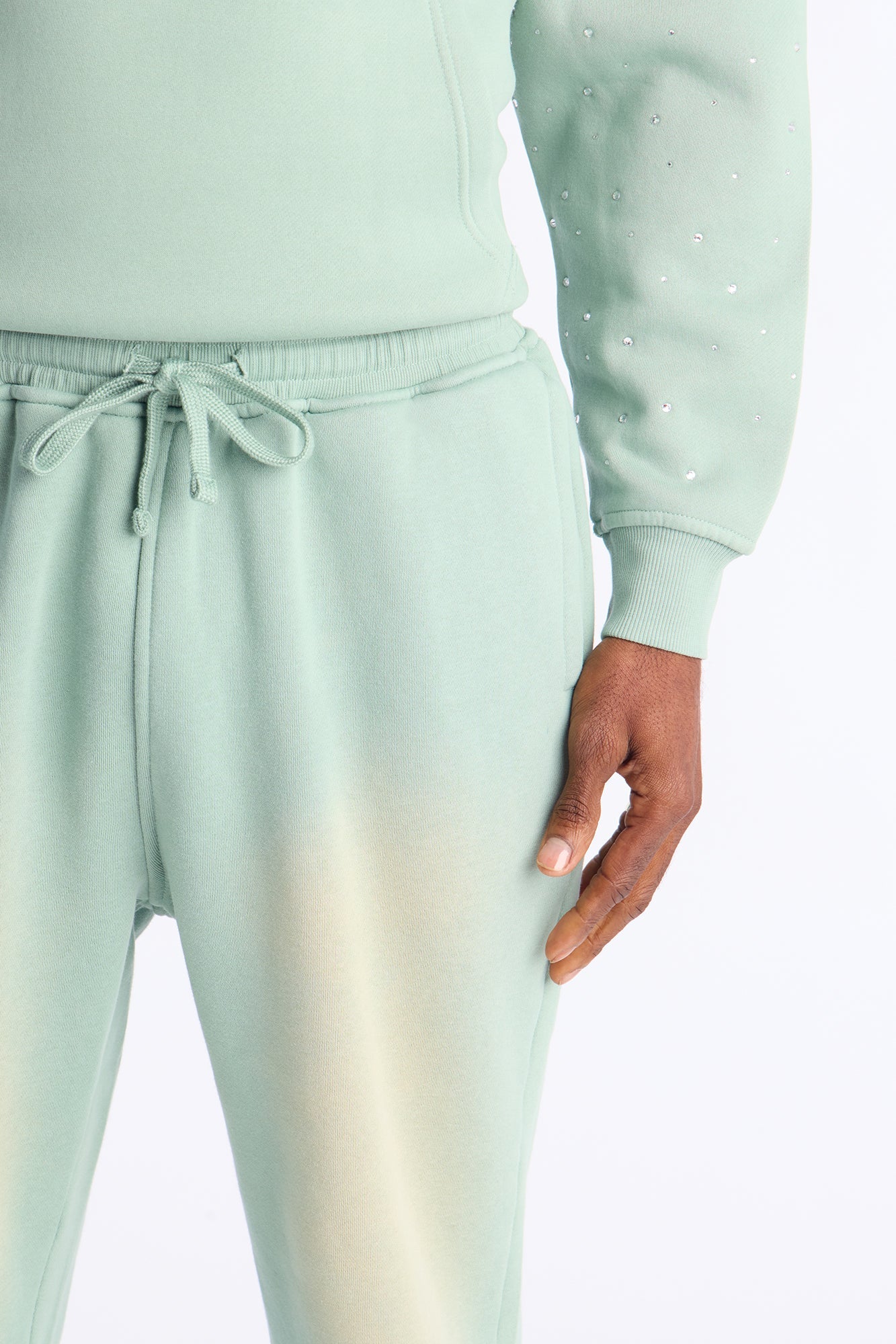 Run Them Rhinestones Relaxed Sweatpants - Sage Fashion Nova