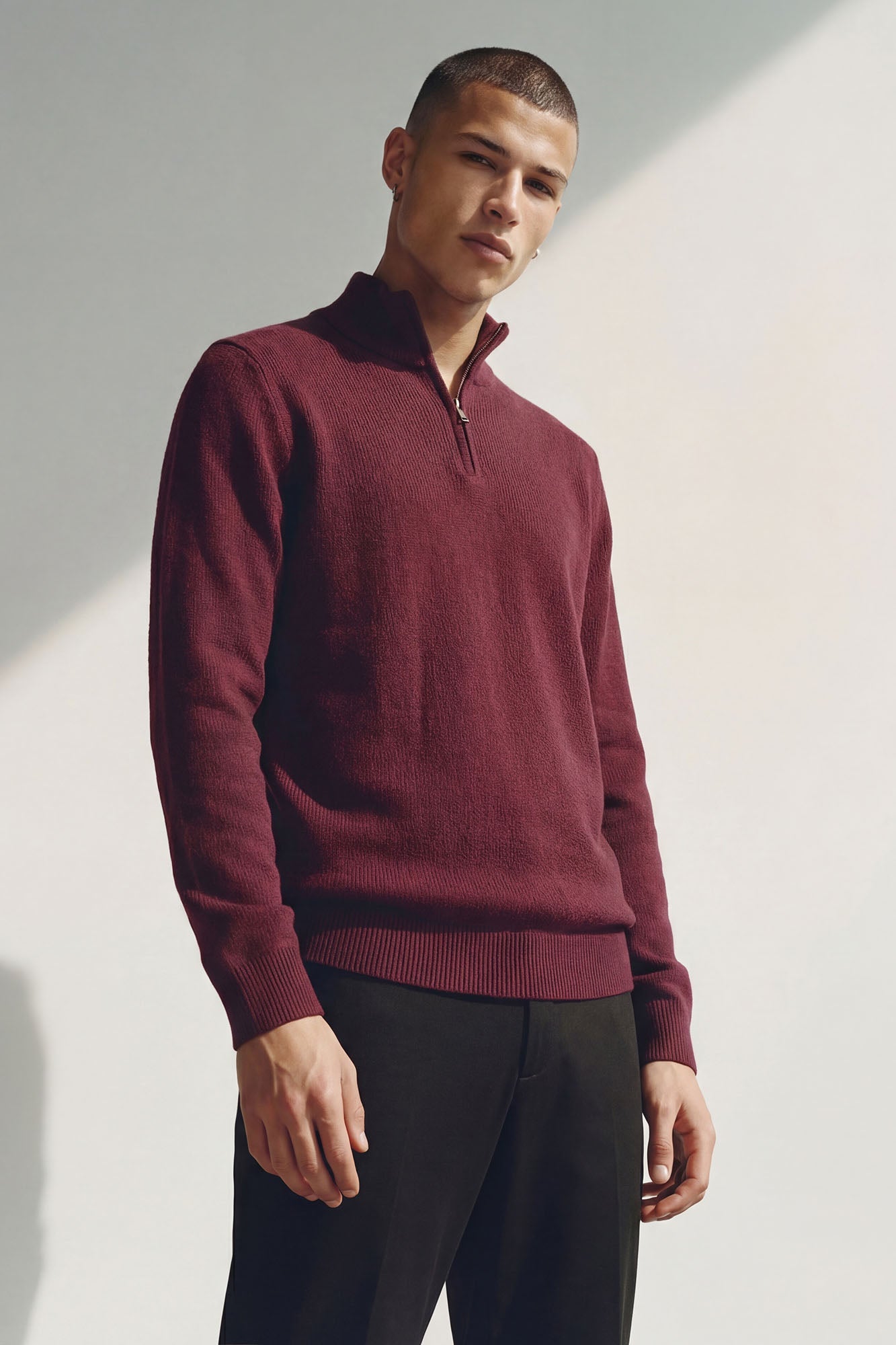 Shawn Quarter Zip Sweater - Red Fashion Nova