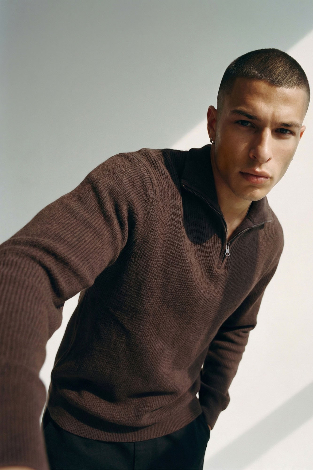 Shawn Quarter Zip Sweater - Brown Fashion Nova